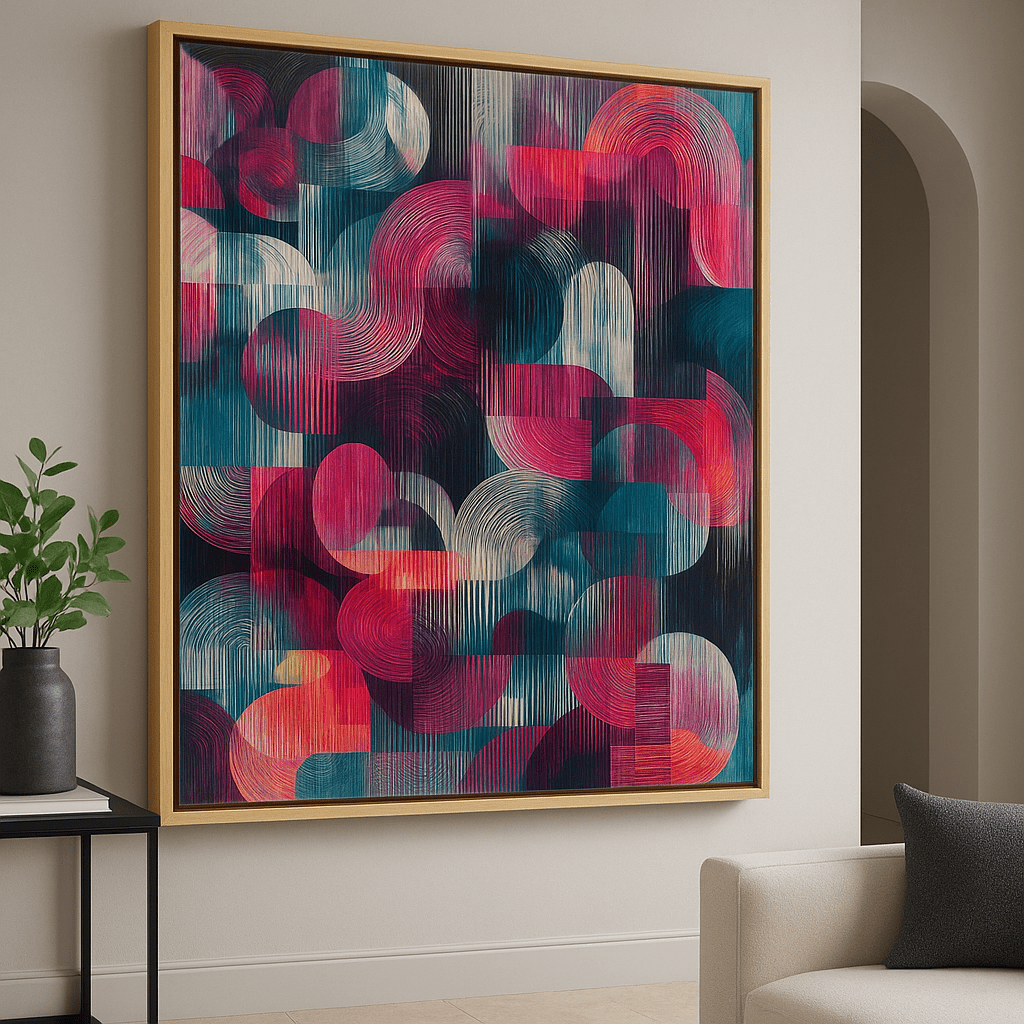 Canvas Print : Color Rush – Abstract Canvas Art – Bold Geometric Color Explosion - Chiara Rossetti