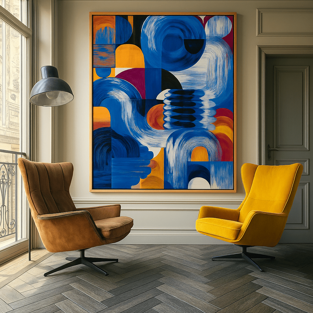 Canvas Print : Color Sync | Geometric Abstract Wall Art - Chiara Rossetti