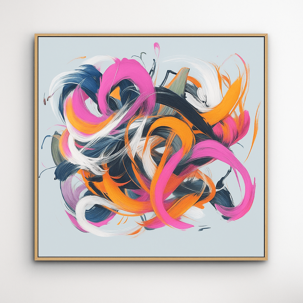 Canvas Print: Colorful Abstract Canvas Print – Vibrant Modern Wall Art for Contemporary Living Spaces | Rossetti Art modern abstract canvas wall art by Rossetti Art – luxury interior design artwork for living room, bedroom, office – abstract wall art contemporary wall design extra large canvas wall art for living room