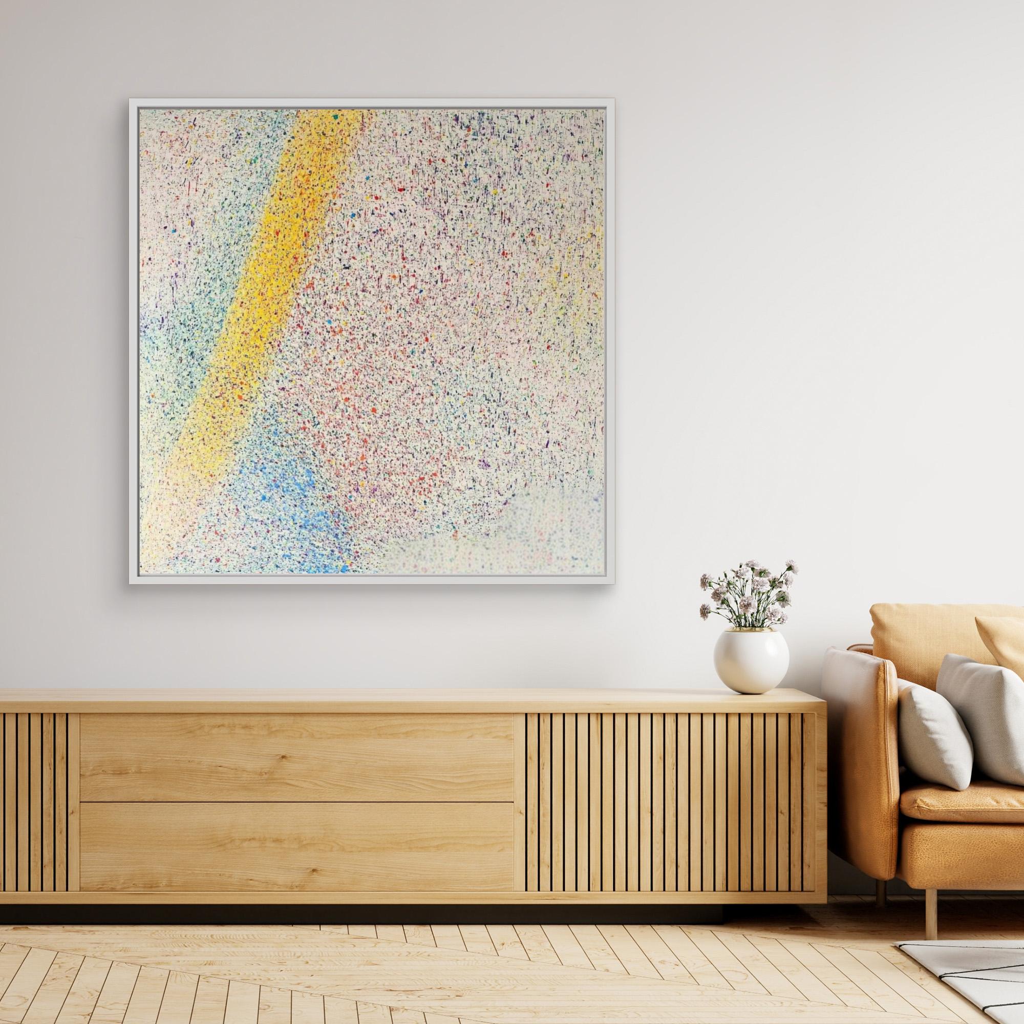 Canvas Print: "Colorful Symphony of Abstract Energy - Oversized Abstract Canvas Wall Art modern abstract canvas wall art by Rossetti Art – luxury interior design artwork for living room, bedroom, office – Artist - Signed Artwork Bold Colorful Painting Modern Decor Print