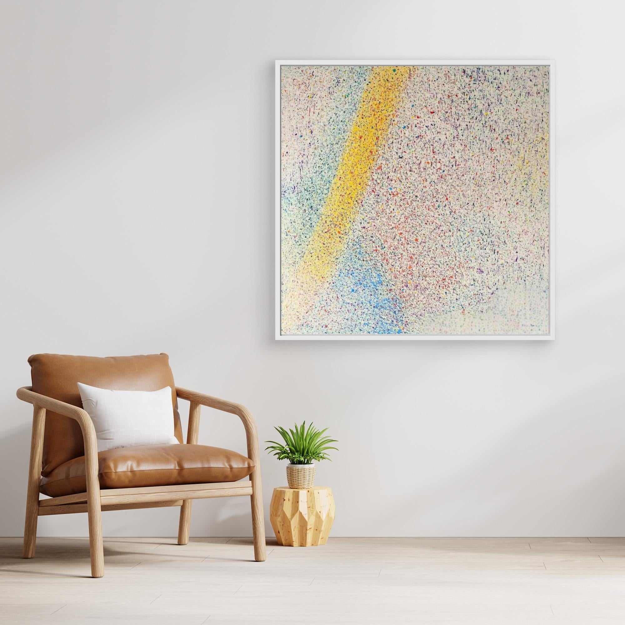 Canvas Print: "Colorful Symphony of Abstract Energy - Oversized Abstract Canvas Wall Art modern abstract canvas wall art by Rossetti Art – luxury interior design artwork for living room, bedroom, office – Artist - Signed Artwork Bold Colorful Painting Modern Decor Print