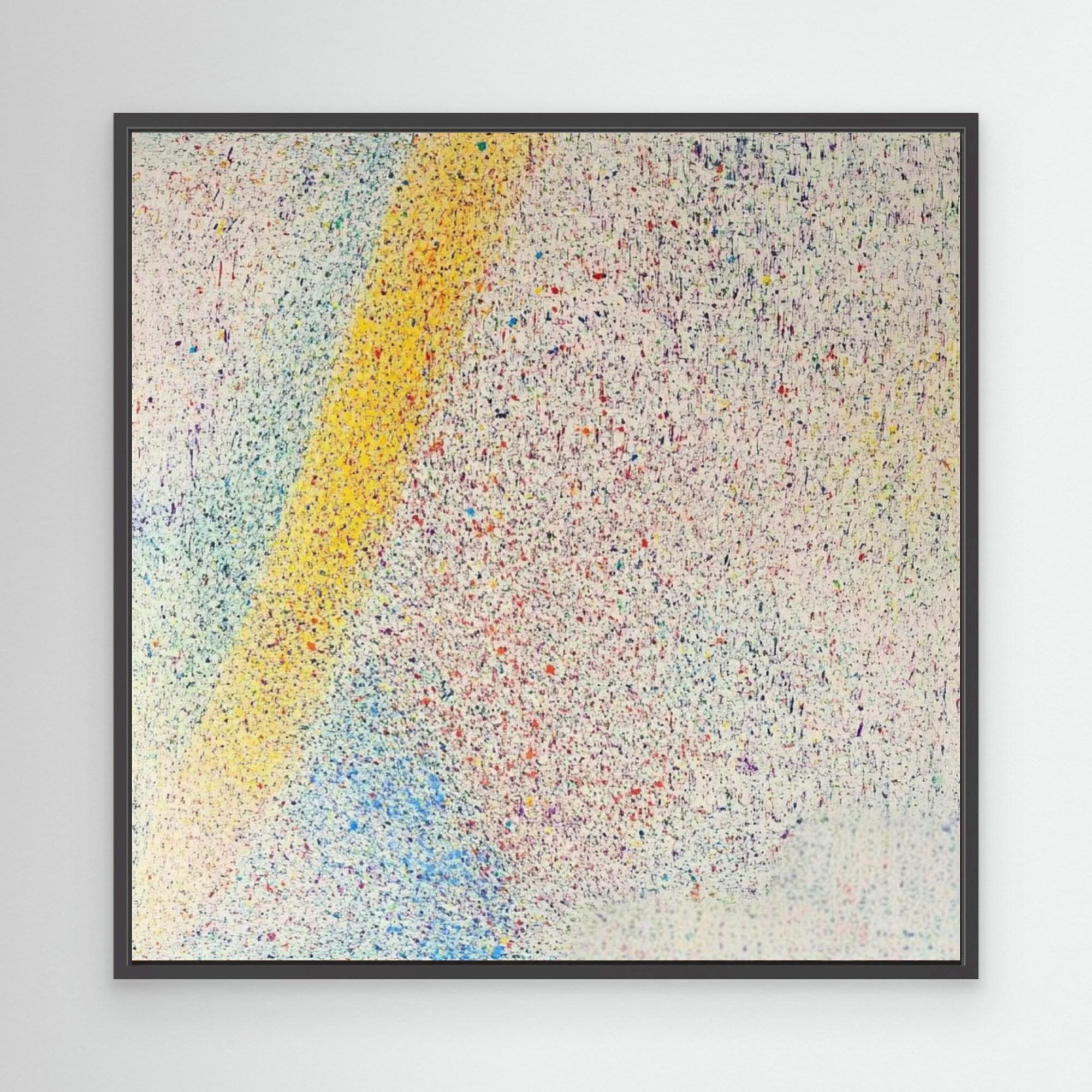 Canvas Print: "Colorful Symphony of Abstract Energy - Oversized Abstract Canvas Wall Art modern abstract canvas wall art by Rossetti Art – luxury interior design artwork for living room, bedroom, office – Artist - Signed Artwork Bold Colorful Painting Modern Decor Print