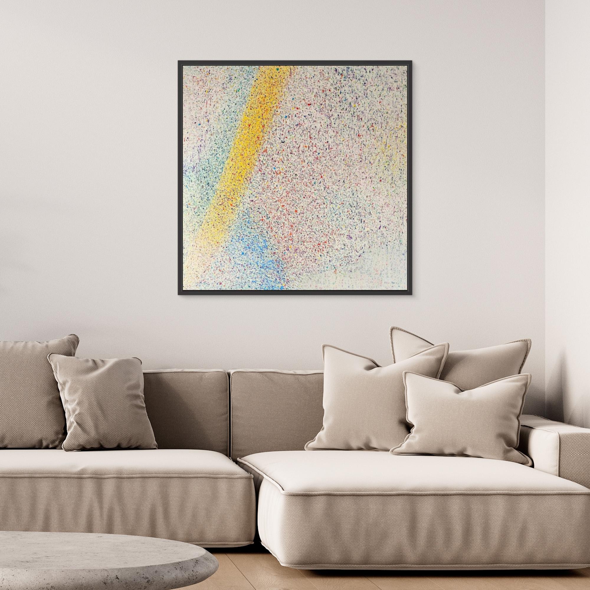 Canvas Print: "Colorful Symphony of Abstract Energy - Oversized Abstract Canvas Wall Art modern abstract canvas wall art by Rossetti Art – luxury interior design artwork for living room, bedroom, office – Artist - Signed Artwork Bold Colorful Painting Modern Decor Print