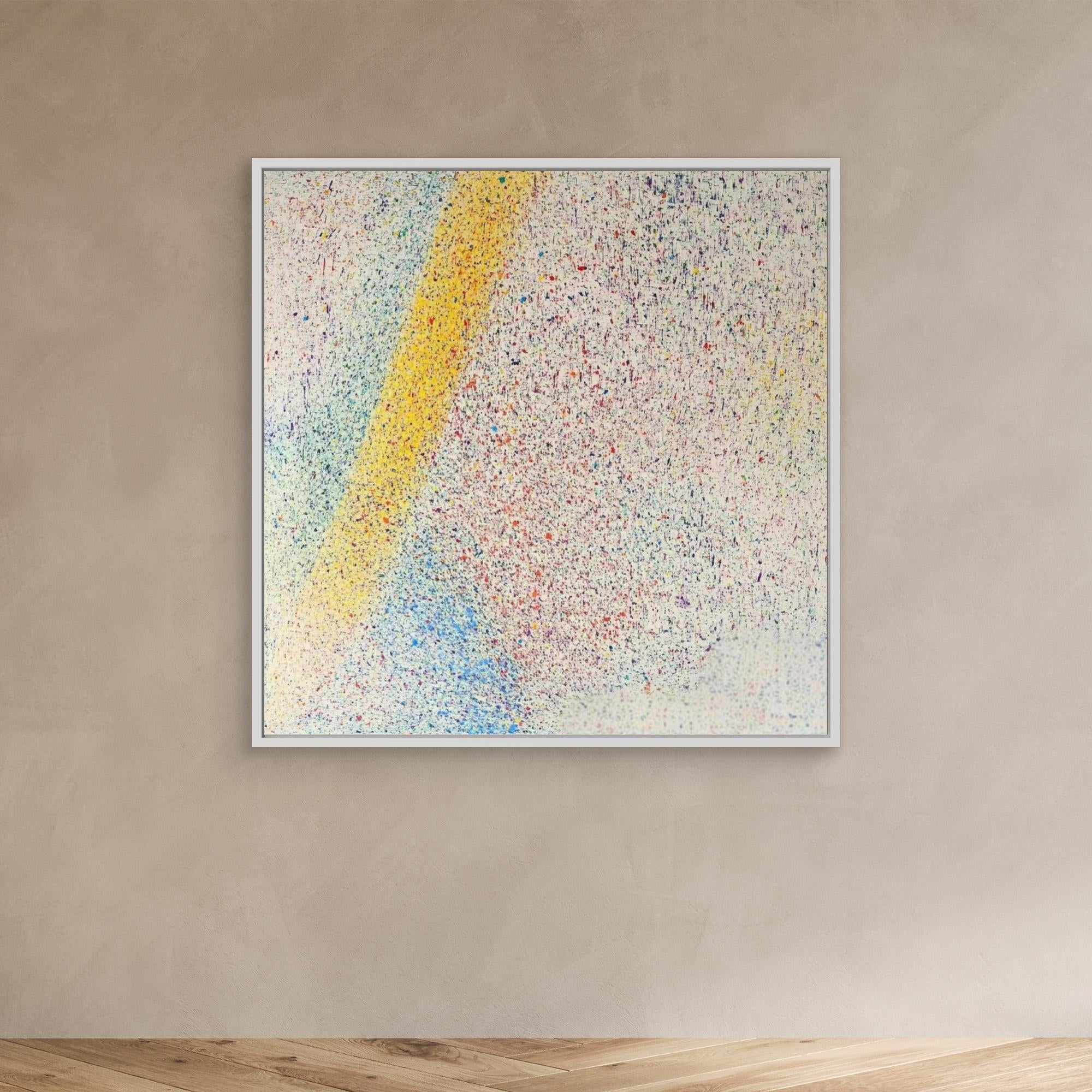 Canvas Print: "Colorful Symphony of Abstract Energy - Oversized Abstract Canvas Wall Art modern abstract canvas wall art by Rossetti Art – luxury interior design artwork for living room, bedroom, office – Artist - Signed Artwork Bold Colorful Painting Modern Decor Print