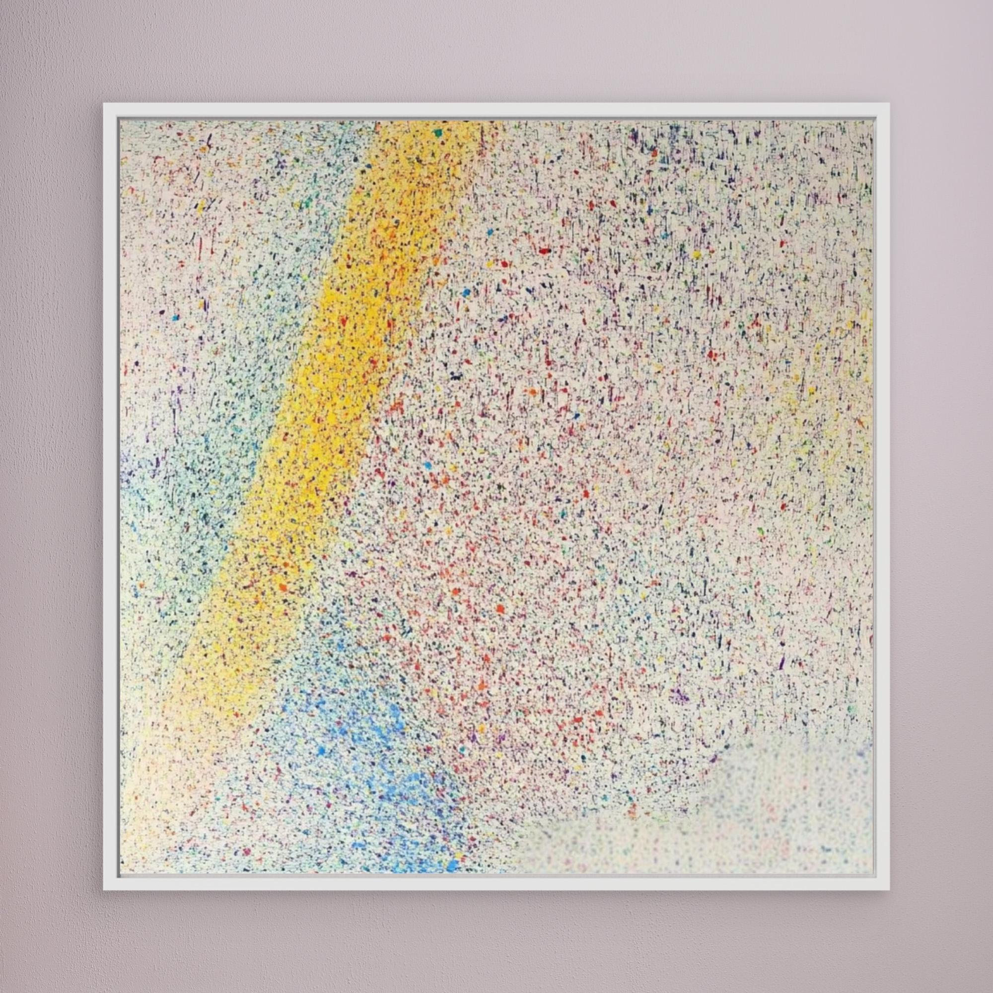 Canvas Print: "Colorful Symphony of Abstract Energy - Oversized Abstract Canvas Wall Art modern abstract canvas wall art by Rossetti Art – luxury interior design artwork for living room, bedroom, office – Artist - Signed Artwork Bold Colorful Painting Modern Decor Print