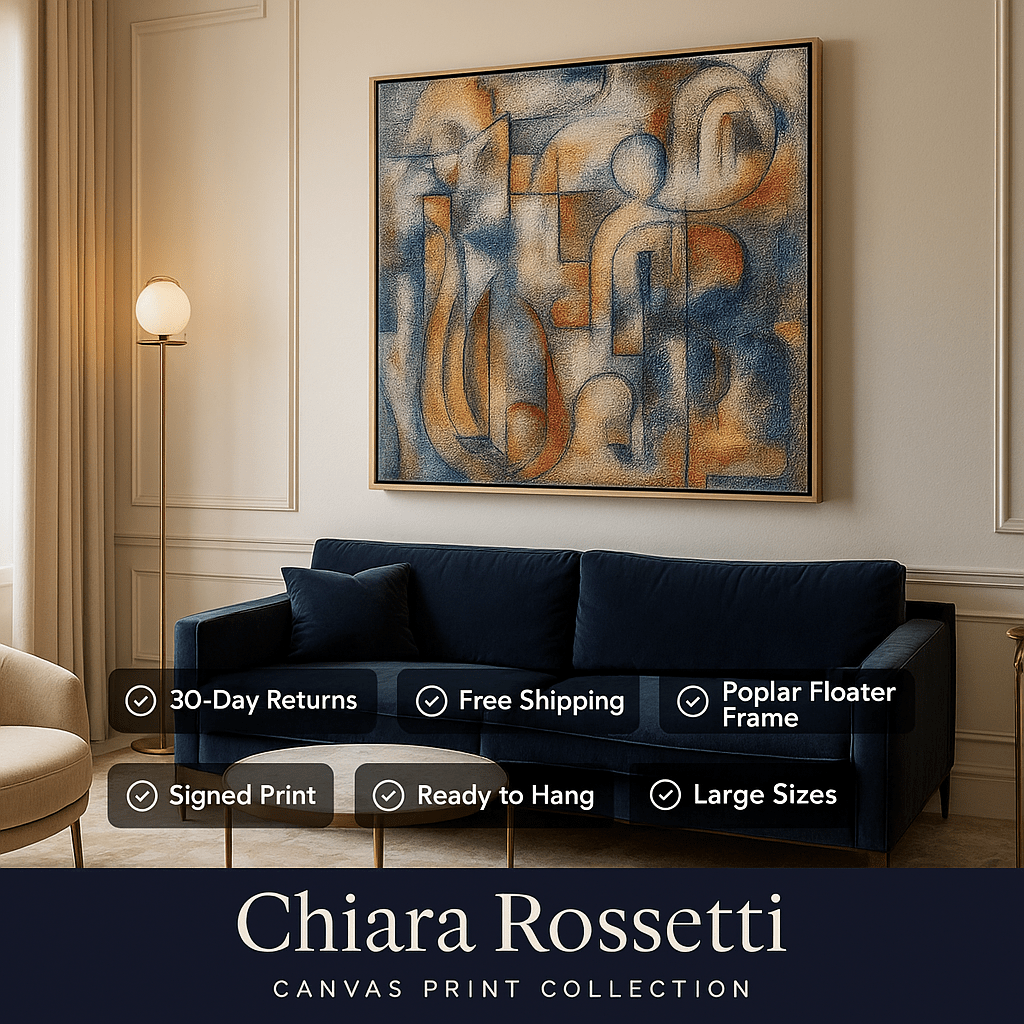 Canvas Print: Cubist Soul Awakening – Abstract Human Figure Art - Chiara Rossetti