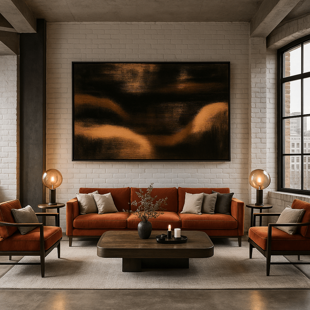 Canvas Print : Dark Shadow Script – Dark Minimalist Wall Canvas Art - Chiara Rossetti