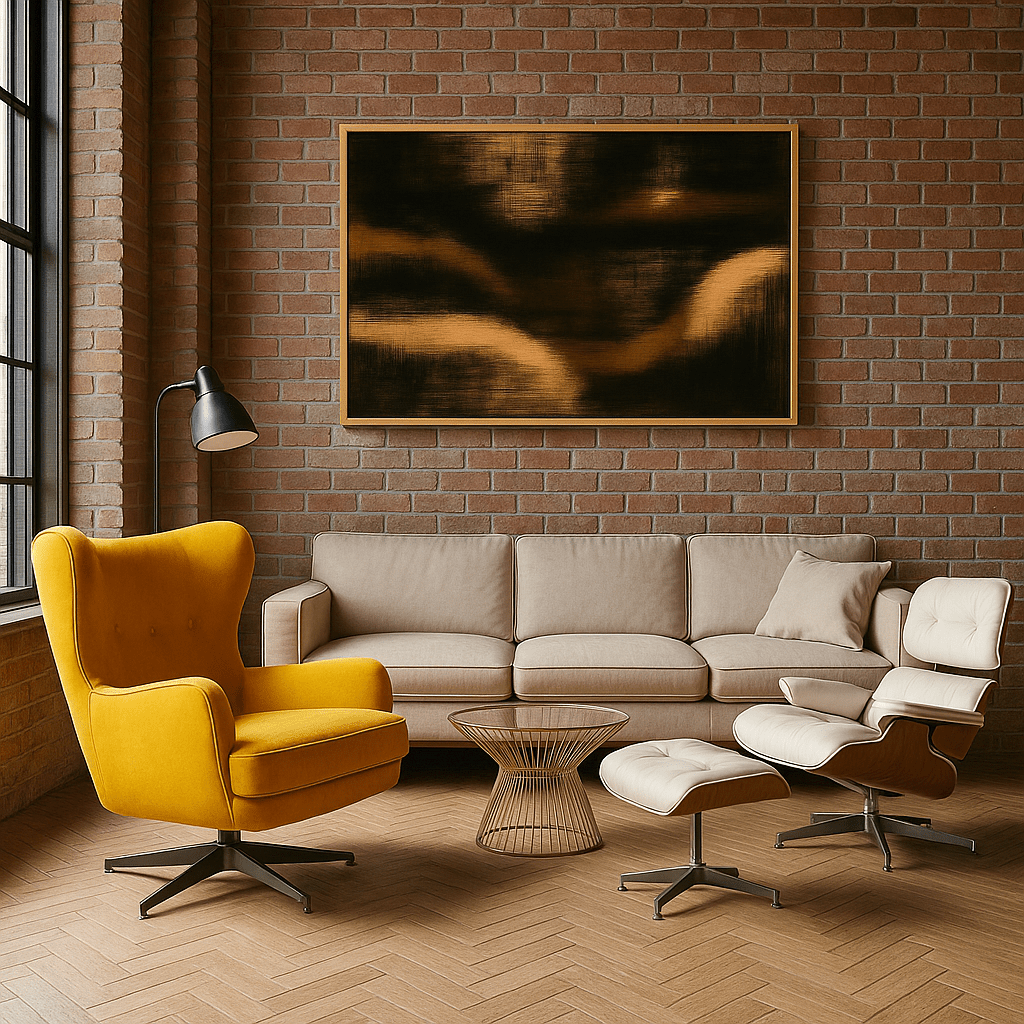 Canvas Print : Dark Shadow Script – Dark Minimalist Wall Canvas Art - Chiara Rossetti
