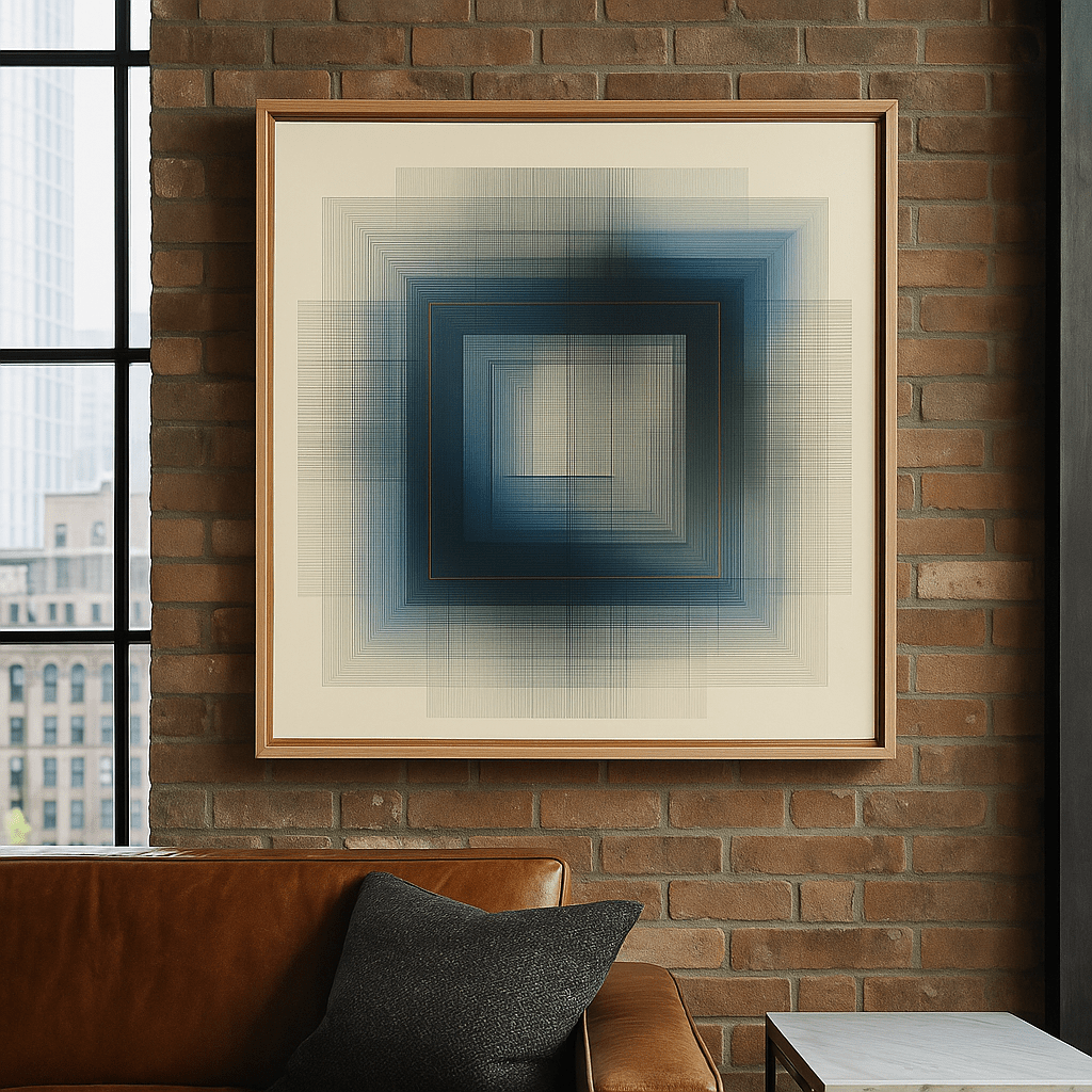 Canvas Print : Deep Fade - Minimalist Geometric Canvas Print for Modern Spaces - Chiara Rossetti