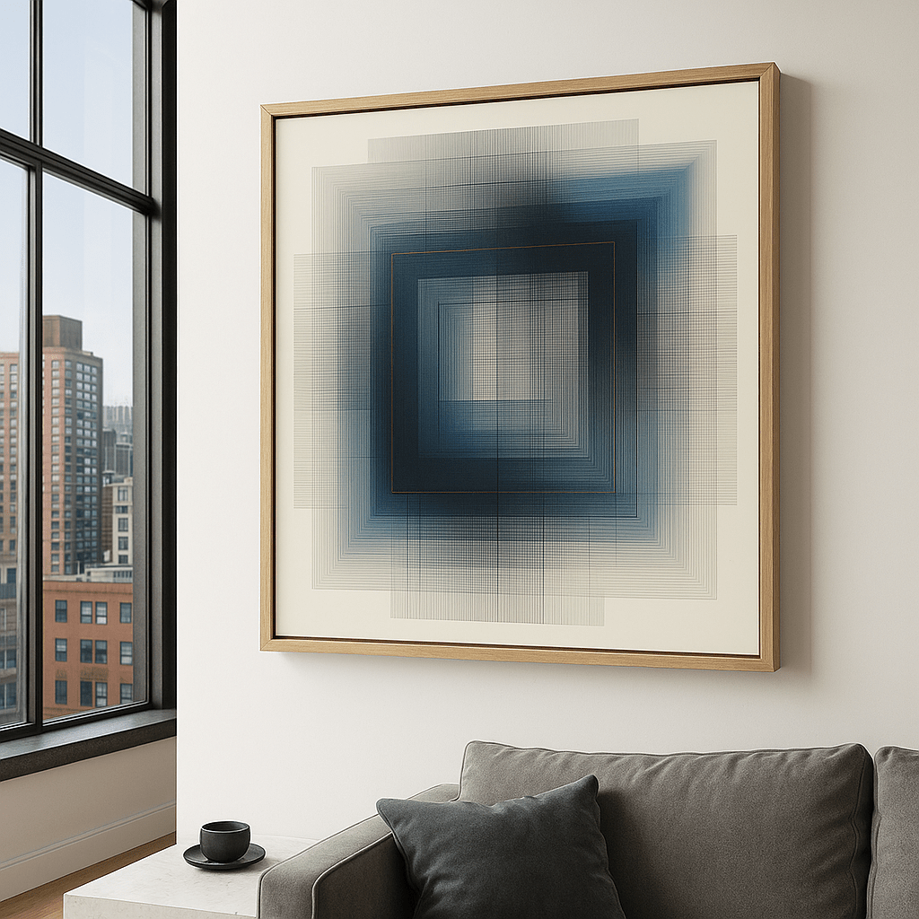 Canvas Print : Deep Fade - Minimalist Geometric Canvas Print for Modern Spaces - Chiara Rossetti