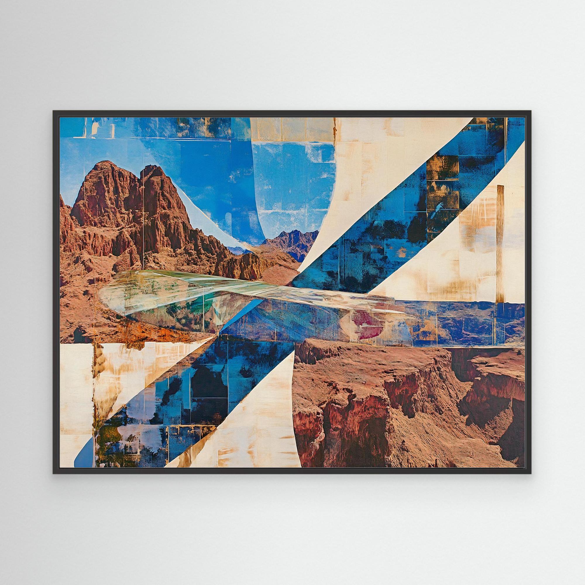 Canvas Print : Desert Dreamscape Photography - Abstract Grand Canyon Art modern abstract canvas wall art by Rossetti Art – luxury interior design artwork for living room, bedroom, office – Abstract Brushstroke Wall Art contemporary wall painting handmade wall art