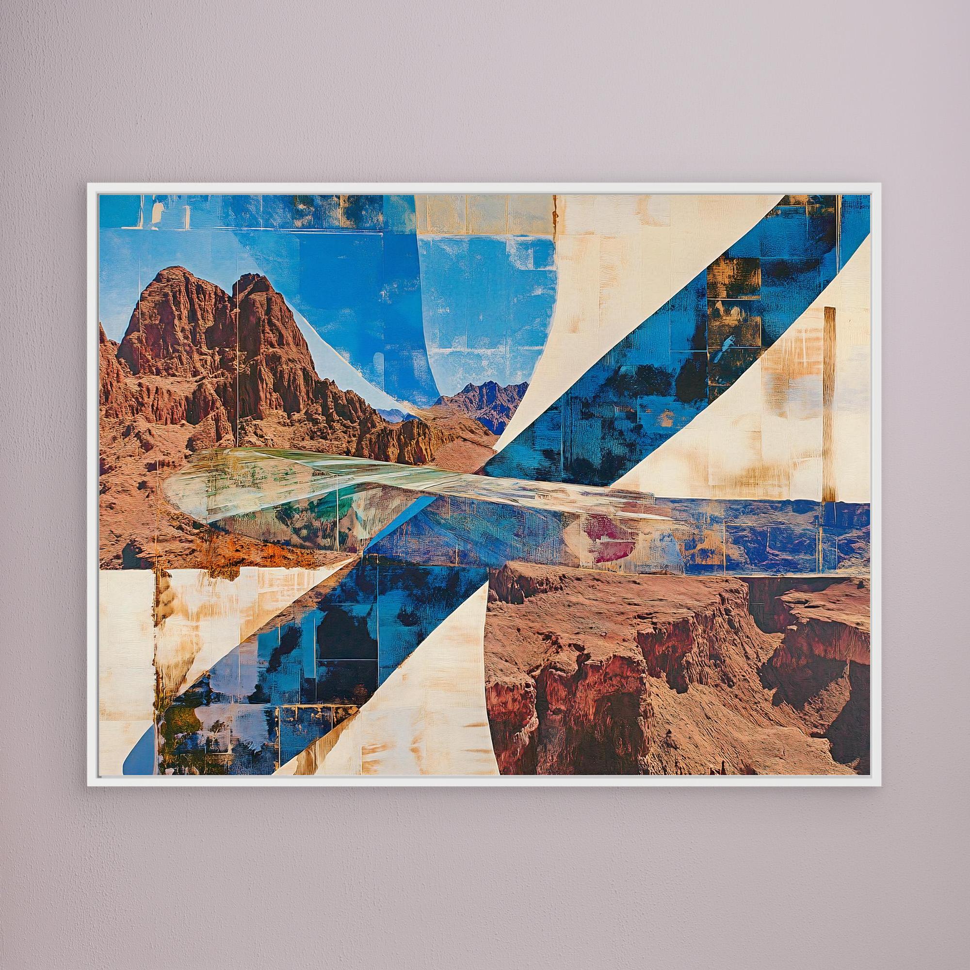 Canvas Print : Desert Dreamscape Photography - Abstract Grand Canyon Art modern abstract canvas wall art by Rossetti Art – luxury interior design artwork for living room, bedroom, office – Abstract Brushstroke Wall Art contemporary wall painting handmade wall art