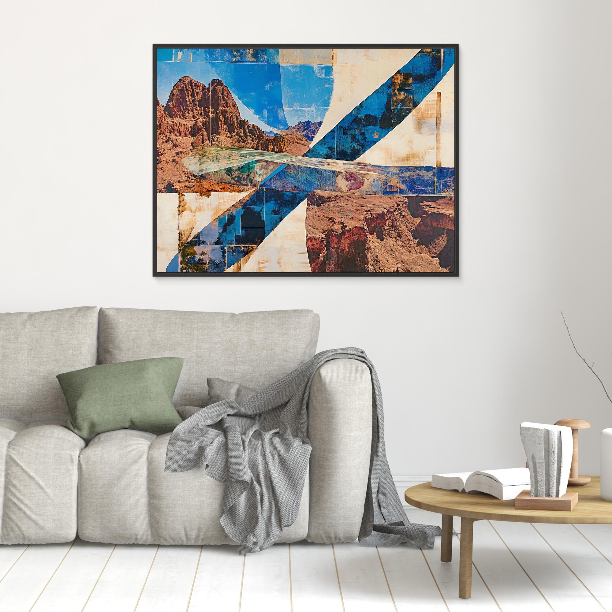 Canvas Print : Desert Dreamscape Photography - Abstract Grand Canyon Art modern abstract canvas wall art by Rossetti Art – luxury interior design artwork for living room, bedroom, office – Abstract Brushstroke Wall Art contemporary wall painting handmade wall art