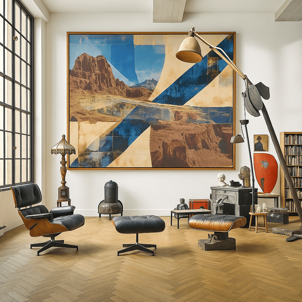 Canvas Print : Desert Dreamscape Photography - Abstract Grand Canyon Art modern abstract canvas wall art by Rossetti Art – luxury interior design artwork for living room, bedroom, office – Abstract Brushstroke Wall Art contemporary wall painting handmade wall art