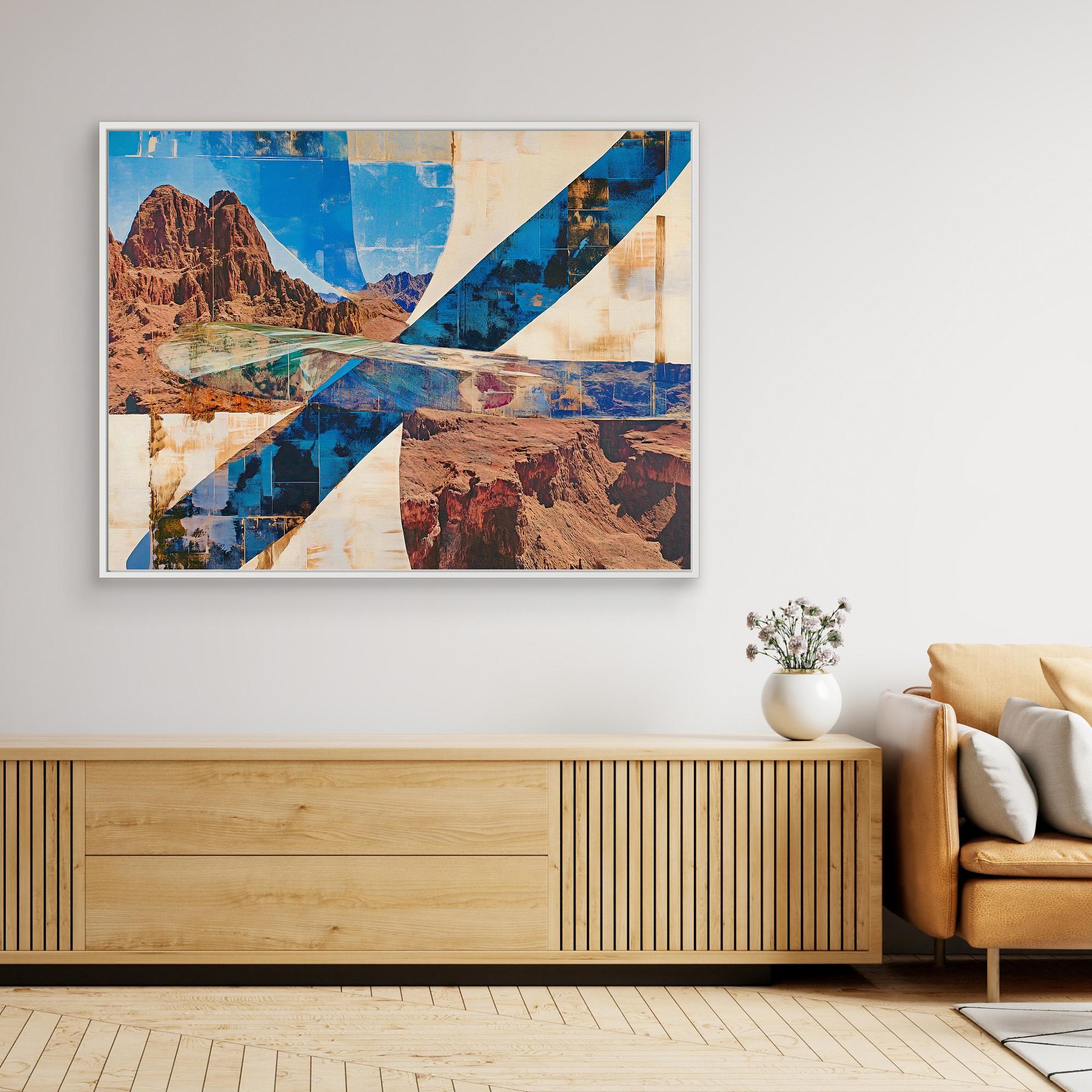 Canvas Print : Desert Dreamscape Photography - Abstract Grand Canyon Art modern abstract canvas wall art by Rossetti Art – luxury interior design artwork for living room, bedroom, office – Abstract Brushstroke Wall Art contemporary wall painting handmade wall art