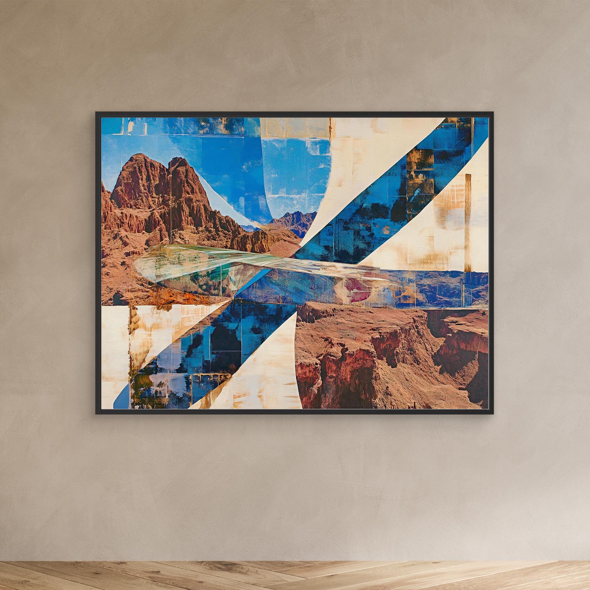 Canvas Print : Desert Dreamscape Photography - Abstract Grand Canyon Art modern abstract canvas wall art by Rossetti Art – luxury interior design artwork for living room, bedroom, office – Abstract Brushstroke Wall Art contemporary wall painting handmade wall art