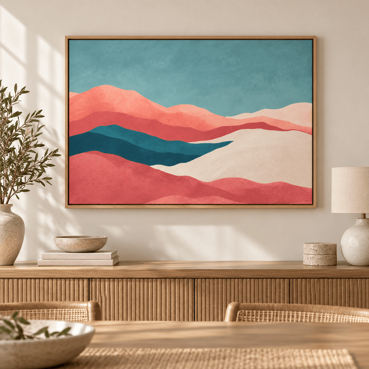 Desert Landscape Art – Coral Ridge by Rossetti Art, detail