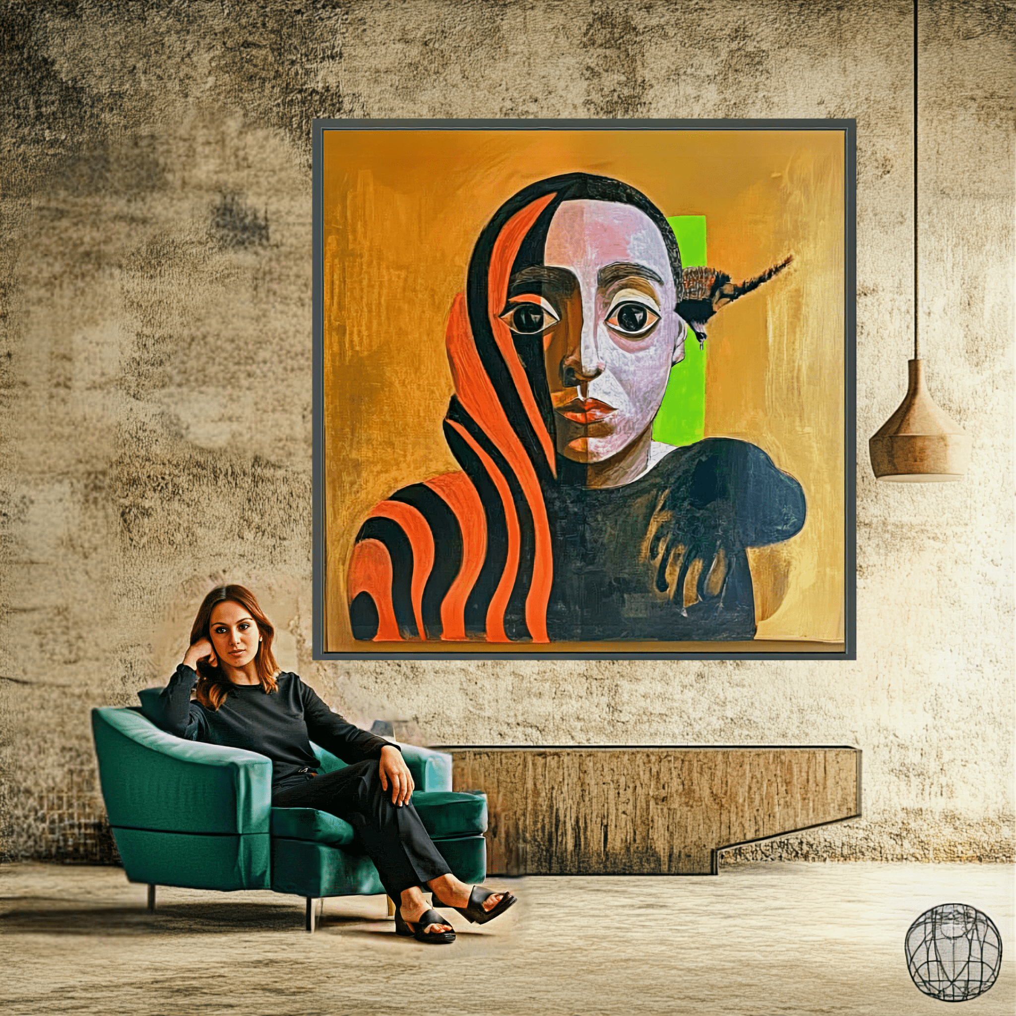 "Canvas Print: Duality of Colors - Abstract Portrait Art" - Chiara Rossetti