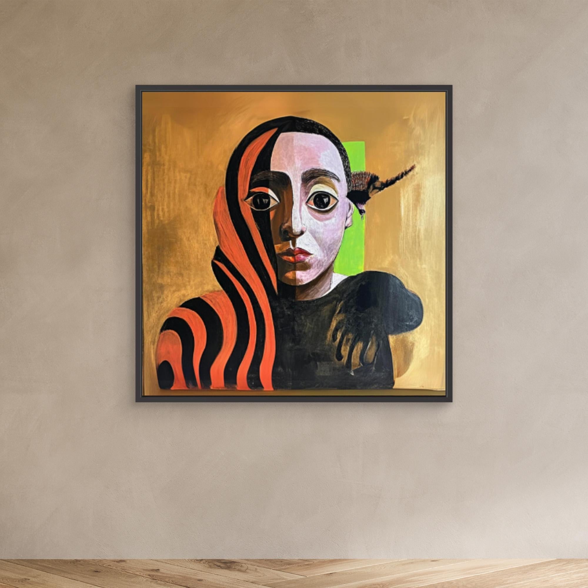 "Canvas Print: Duality of Colors - Abstract Portrait Art" - Chiara Rossetti