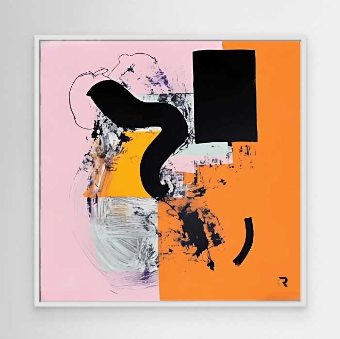 Canvas Print : Dynamic Flow – Abstract Geometric Wall Art Print modern abstract canvas wall art by Rossetti Art – luxury interior design artwork for living room, bedroom, office – Minimalist abstract art Minimalist Abstract Canvas Art Minimalist Art for Sale