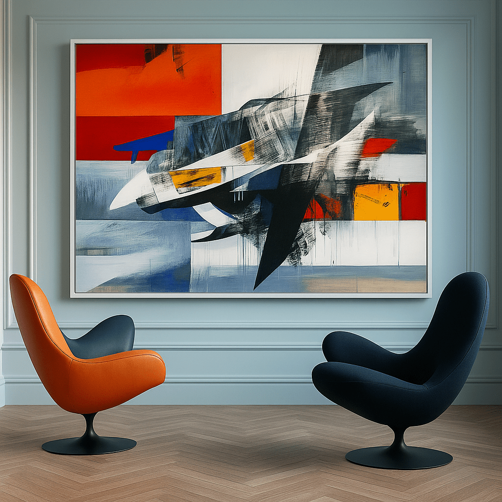 Canvas Print: "Dynamic Fusion" - Bold Abstract Wall Art - Chiara Rossetti