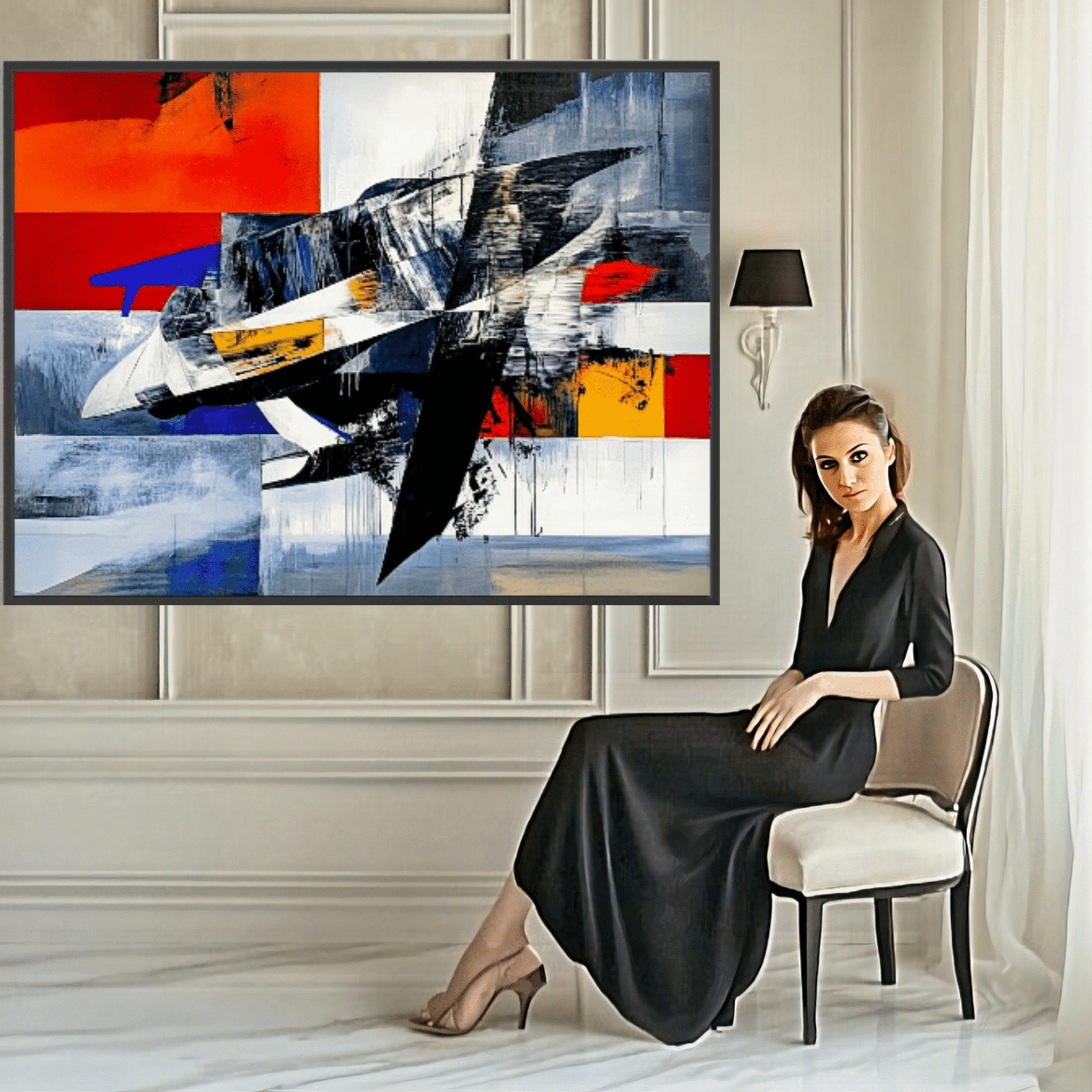 Canvas Print: "Dynamic Fusion" - Bold Abstract Wall Art - Chiara Rossetti