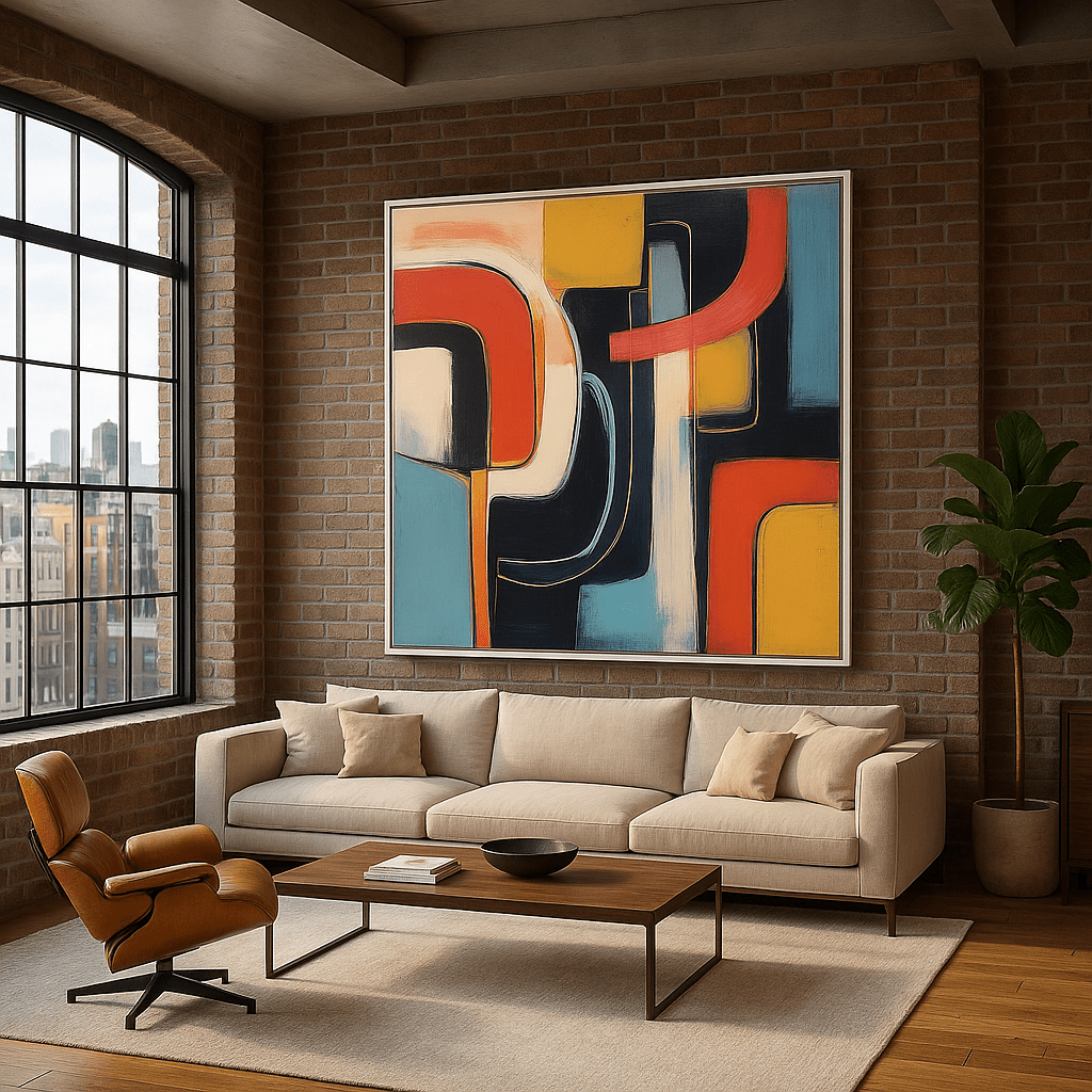 Canvas Print : "Dynamic Harmony II" - Geometric Abstract Modern Art Print - Chiara Rossetti