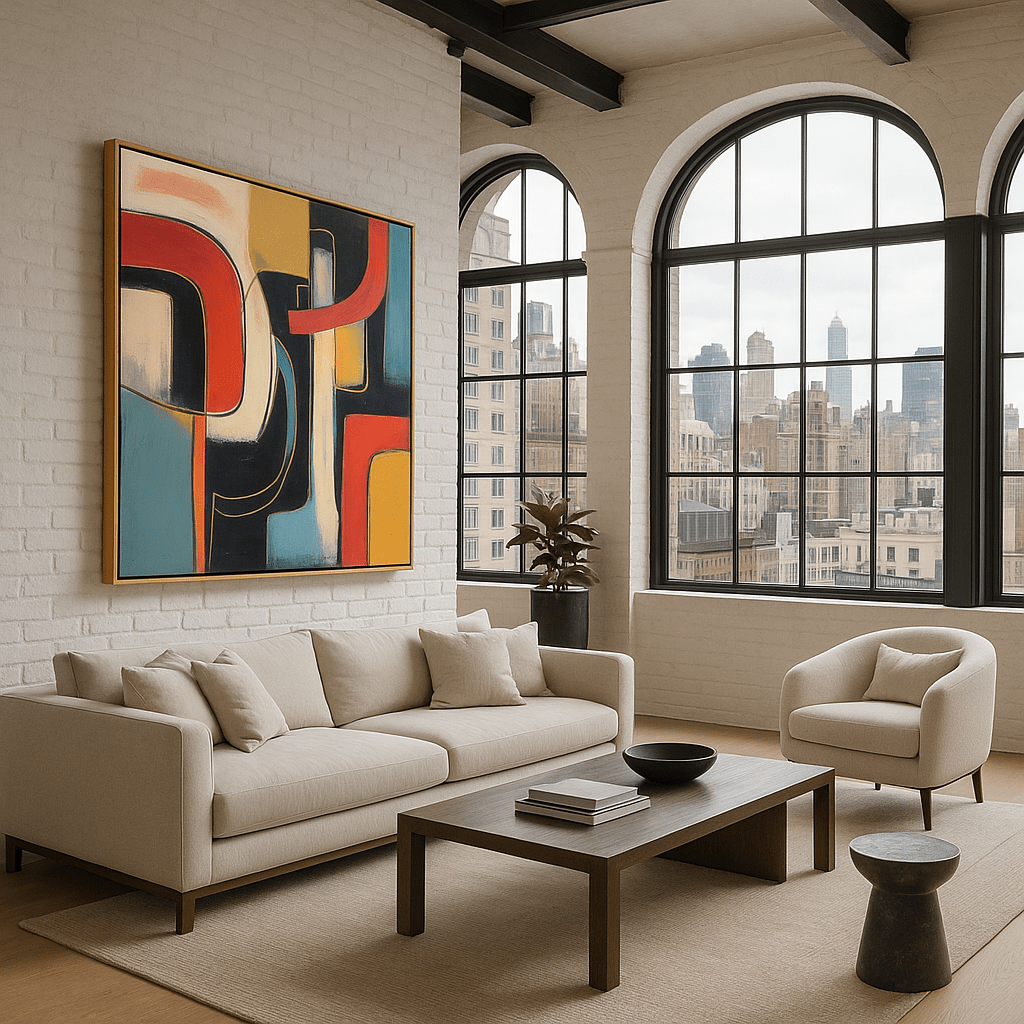 Canvas Print : "Dynamic Harmony II" - Geometric Abstract Modern Art Print - Chiara Rossetti