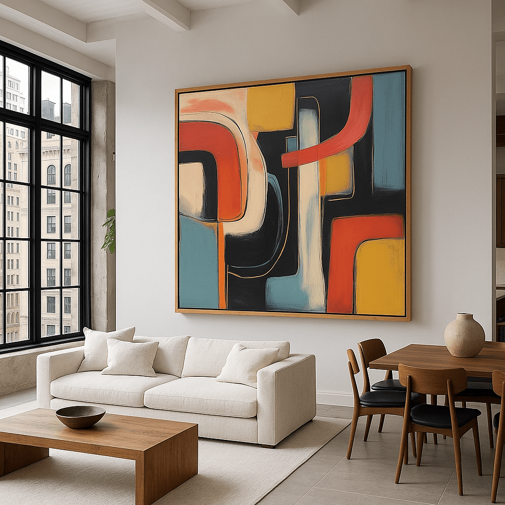 Canvas Print : "Dynamic Harmony II" - Geometric Abstract Modern Art Print - Chiara Rossetti