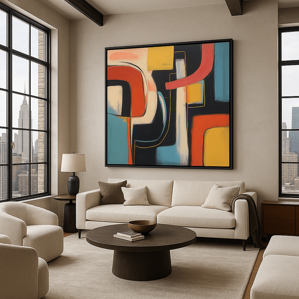 Canvas Print : "Dynamic Harmony II" - Geometric Abstract Modern Art Print - Chiara Rossetti