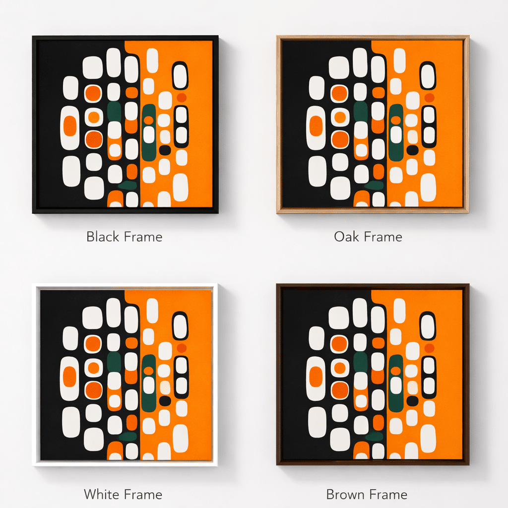 Mid century modern canvas wall art