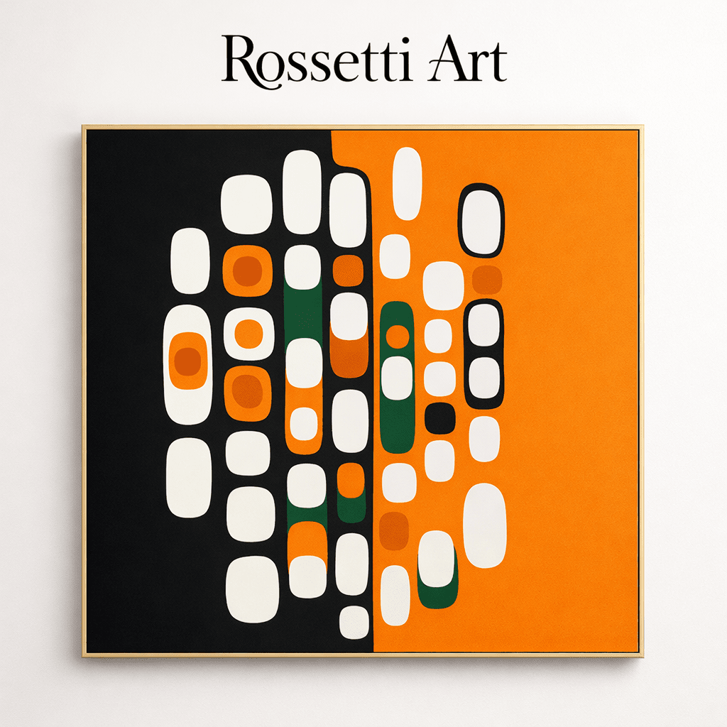 Mid century modern canvas wall art