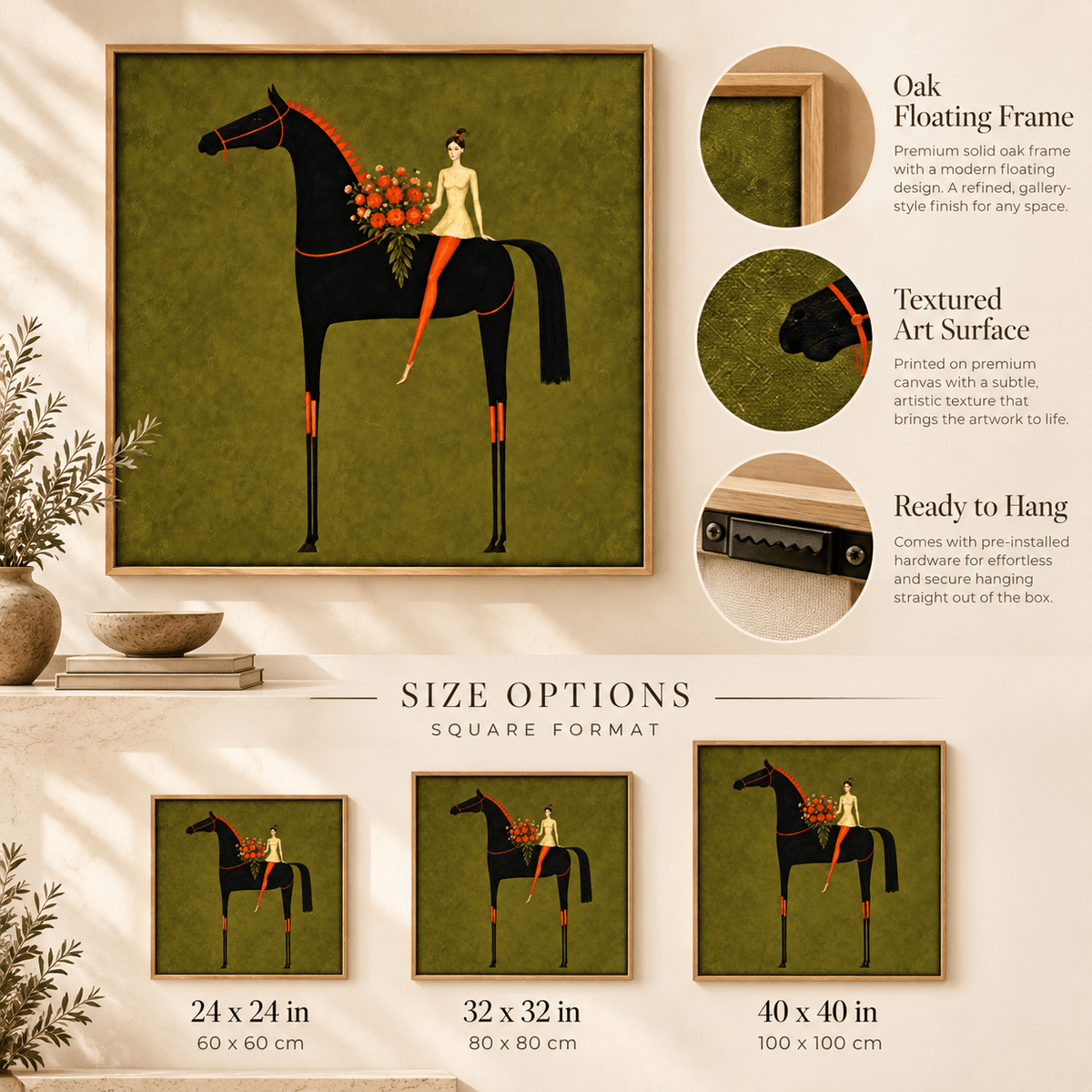 Equestrian Wall Art – Golden Rider by Rossetti Art