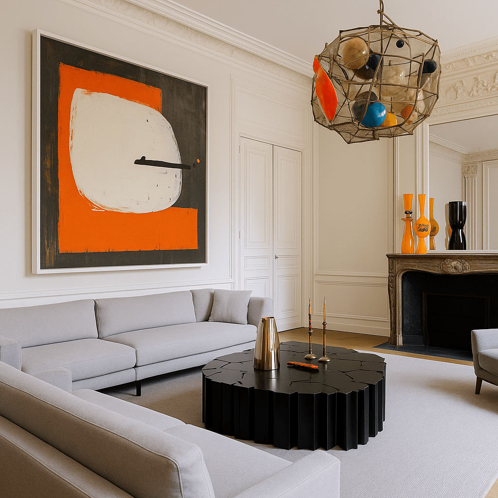 Canvas Print : Equilibrium in Motion - Minimalist Balance Abstract Wall Art | Modern modern abstract canvas wall art by Rossetti Art – luxury interior design artwork for living room, bedroom, office – abstract wall art geometric abstract wall art modern abstract wall art