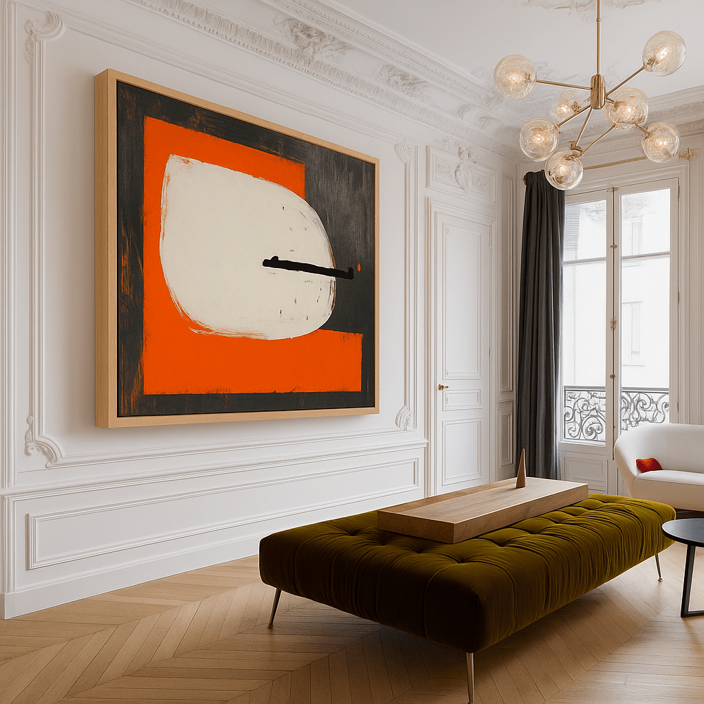 Canvas Print : Equilibrium in Motion - Minimalist Balance Abstract Wall Art | Modern modern abstract canvas wall art by Rossetti Art – luxury interior design artwork for living room, bedroom, office – abstract wall art geometric abstract wall art modern abstract wall art
