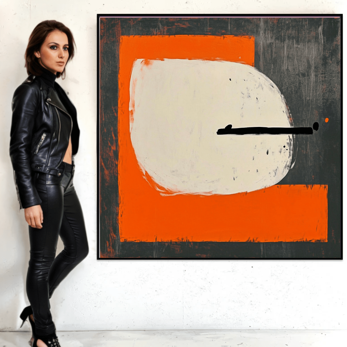 Canvas Print : Equilibrium in Motion - Minimalist Balance Abstract Wall Art | Modern modern abstract canvas wall art by Rossetti Art – luxury interior design artwork for living room, bedroom, office – abstract wall art geometric abstract wall art modern abstract wall art