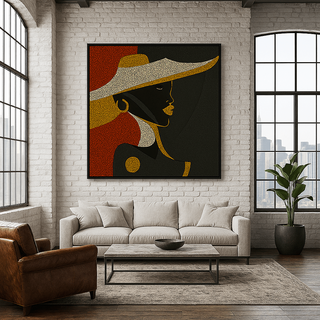 Canvas Print: Eternal Grace Mosaic – Modern Mosaic Canvas Print | Luxury Abstract Wall Art modern abstract canvas wall art by Rossetti Art – luxury interior design artwork for living room, bedroom, office – abstract wall art contemporary wall design extra large canvas wall art for living room