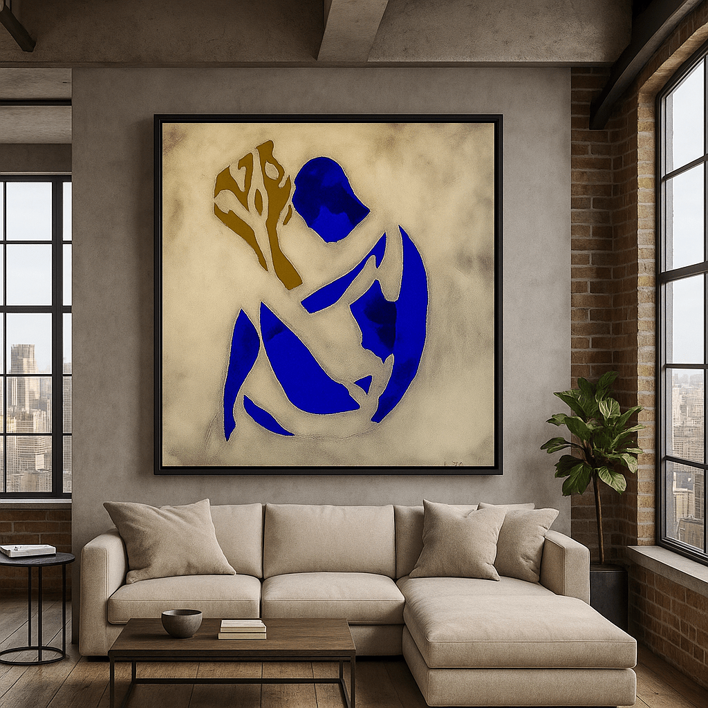 Canvas Print : Eternal Roots – Abstract Tree & Figure Canvas Wall Art - Chiara Rossetti