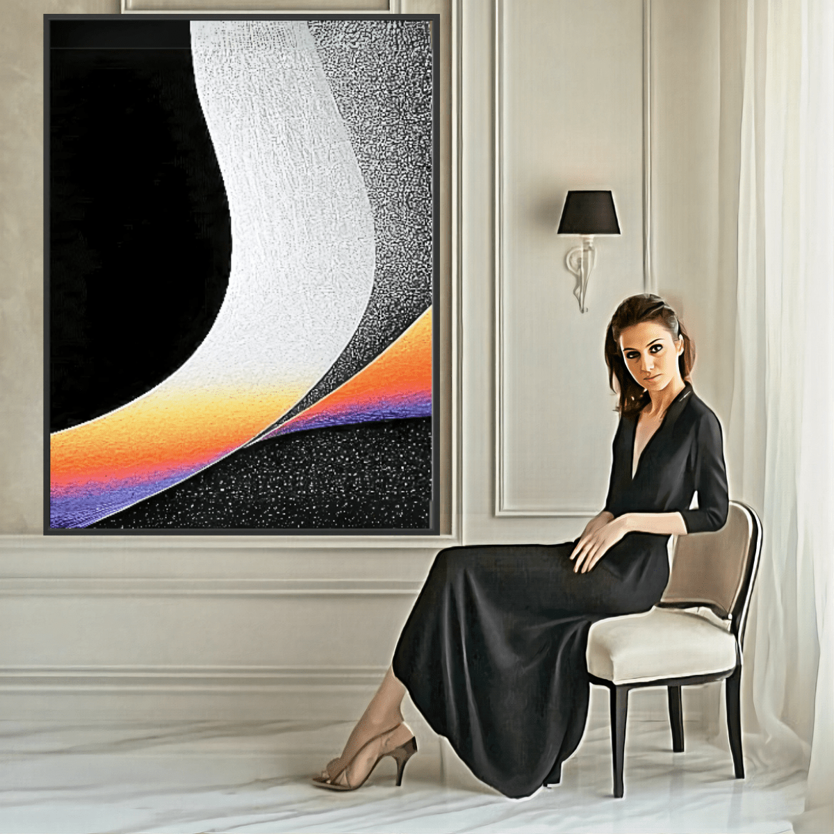 Canvas Print: "Ethereal Flow" – Minimalist Abstract Wall Art modern abstract canvas wall art by Rossetti Art – luxury interior design artwork for living room, bedroom, office – Abstract Art for Sale Abstract Canvas Print Contemporary Canvas Art