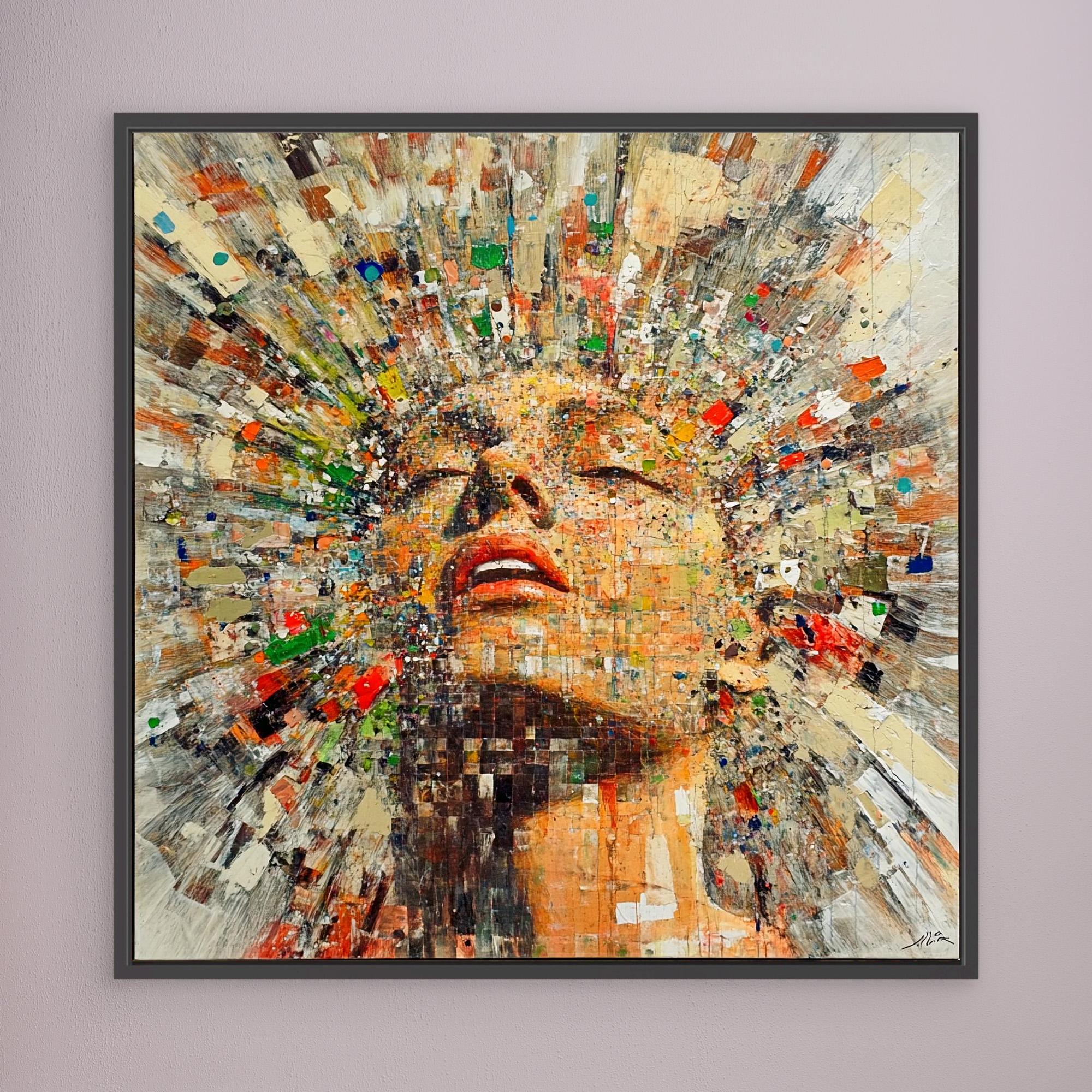 Canvas Print: "Euphoria Unleashed" - Vibrant Abstract Wall Art - Chiara Rossetti