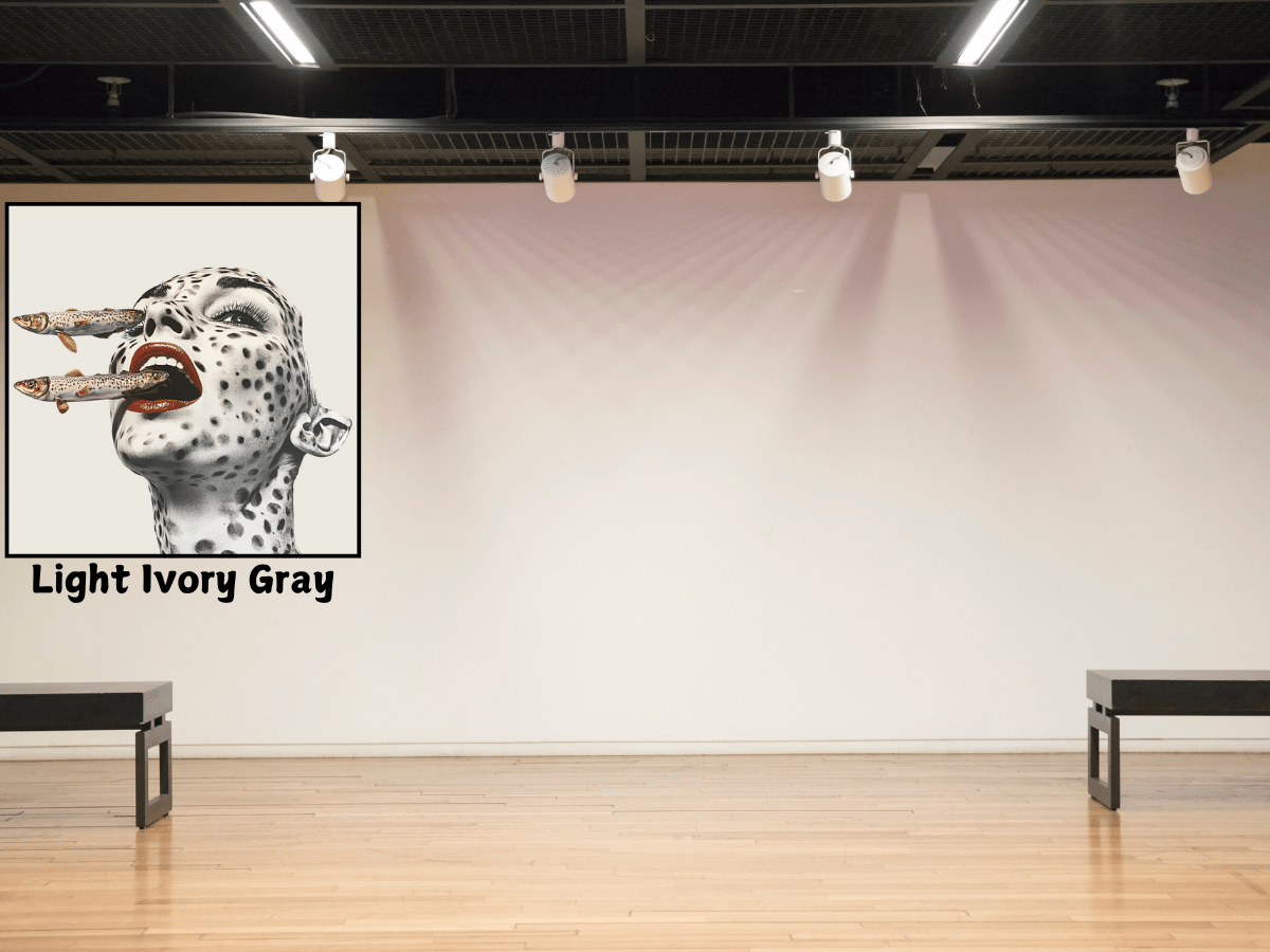 Canvas Print: Feral Instincts – Surreal Fish Art modern abstract canvas wall art by Rossetti Art – luxury interior design artwork for living room, bedroom, office – Contemporary Portrait Cyan Wall Decor Fish Wall Print