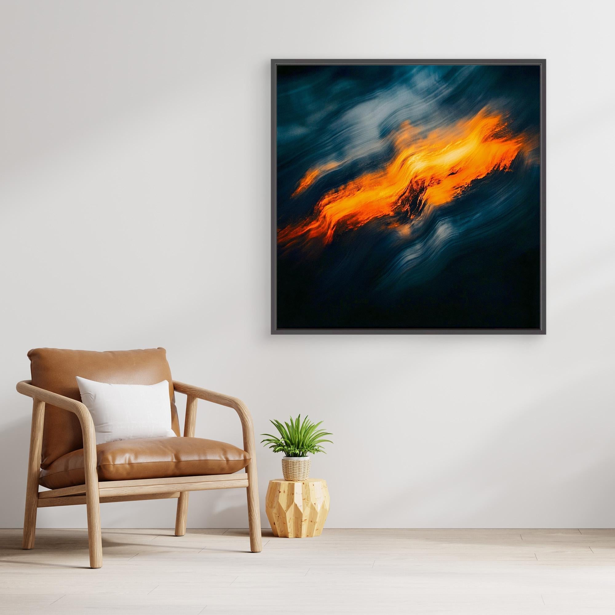 Canvas Print : Fiery Abstract - Bold Modern Wall Art modern abstract canvas wall art by Rossetti Art – luxury interior design artwork for living room, bedroom, office – Contemporary Art for Sale Fiery Abstract Art Modern Wall Decor
