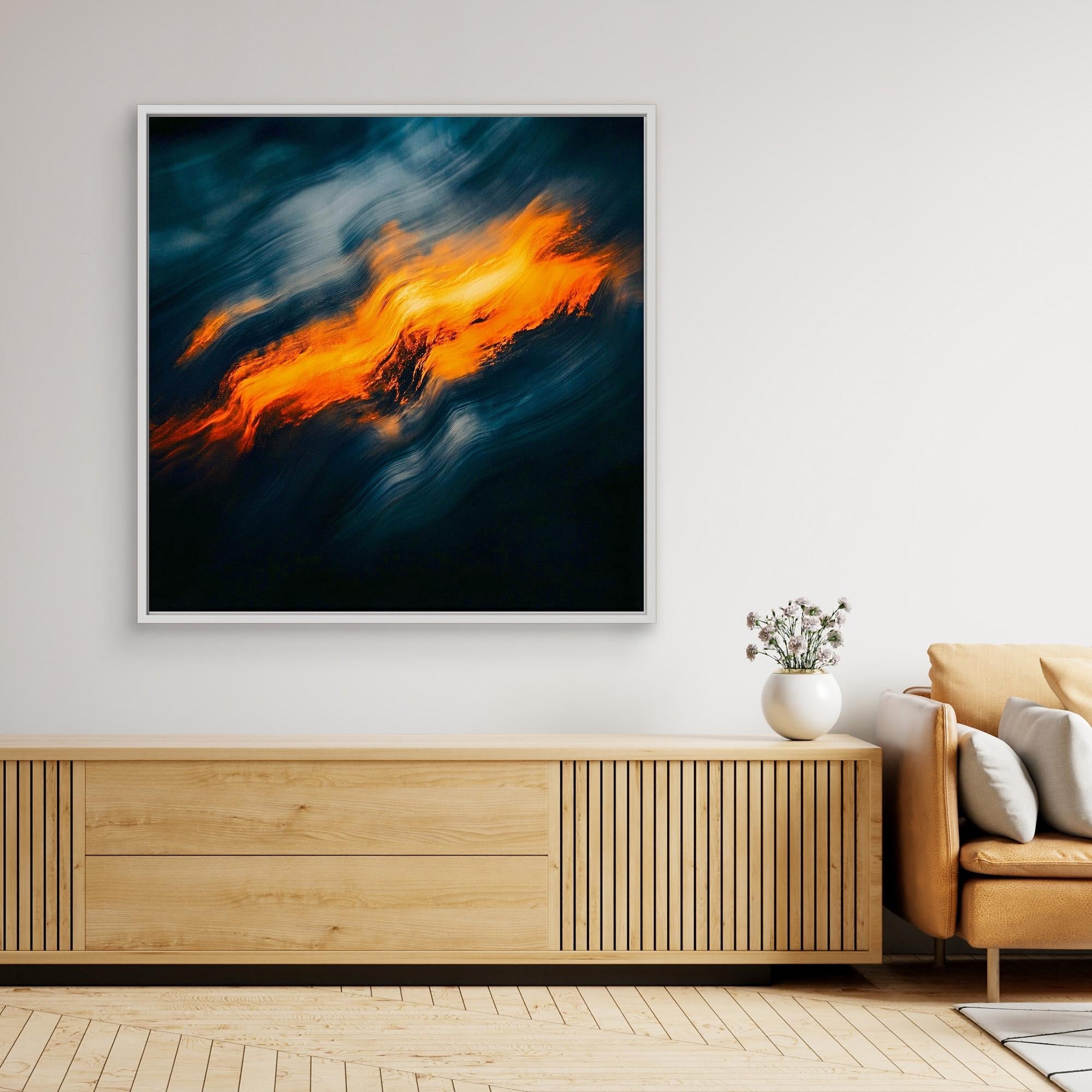 Canvas Print : Fiery Abstract - Bold Modern Wall Art modern abstract canvas wall art by Rossetti Art – luxury interior design artwork for living room, bedroom, office – Contemporary Art for Sale Fiery Abstract Art Modern Wall Decor