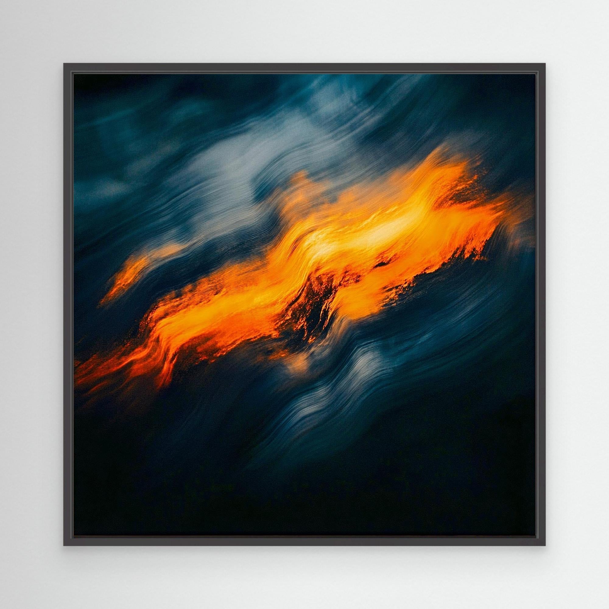 Canvas Print : Fiery Abstract - Bold Modern Wall Art modern abstract canvas wall art by Rossetti Art – luxury interior design artwork for living room, bedroom, office – Contemporary Art for Sale Fiery Abstract Art Modern Wall Decor