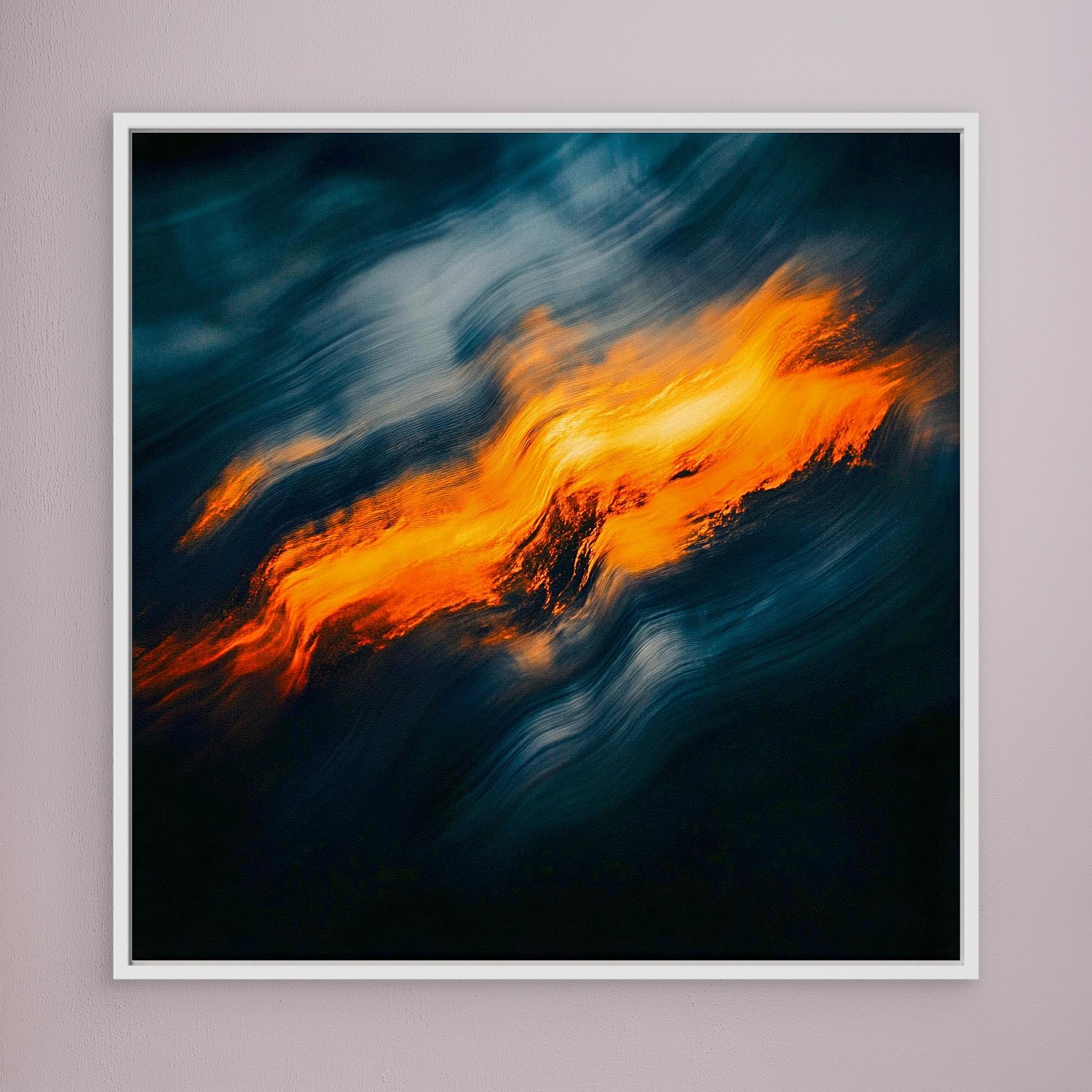 Canvas Print : Fiery Abstract - Bold Modern Wall Art modern abstract canvas wall art by Rossetti Art – luxury interior design artwork for living room, bedroom, office – Contemporary Art for Sale Fiery Abstract Art Modern Wall Decor