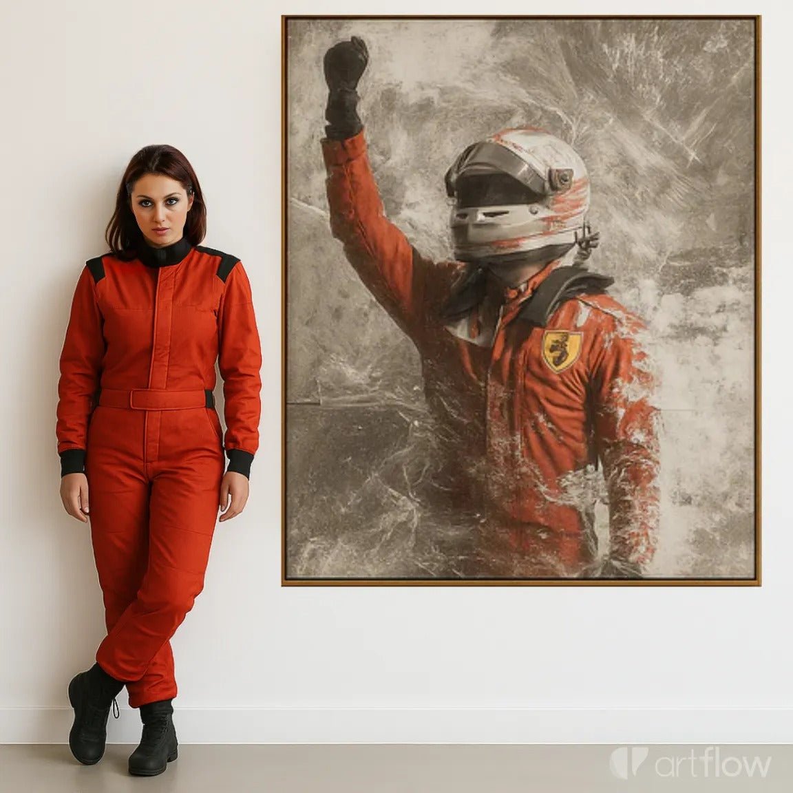 Canvas Print : "Final Lap Fury" - Formula 1 Art Prints Canvas - Chiara Rossetti