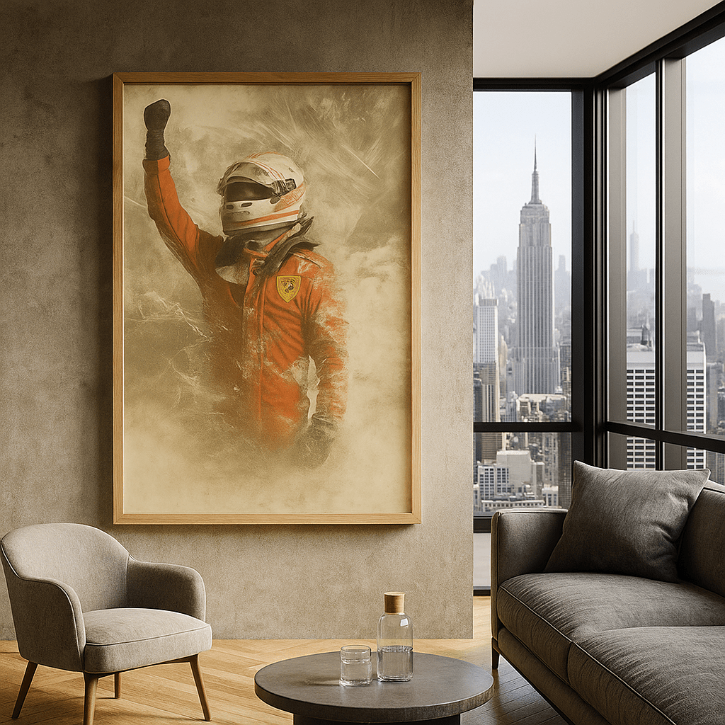 Canvas Print : "Final Lap Fury" - Formula 1 Art Prints Canvas - Chiara Rossetti