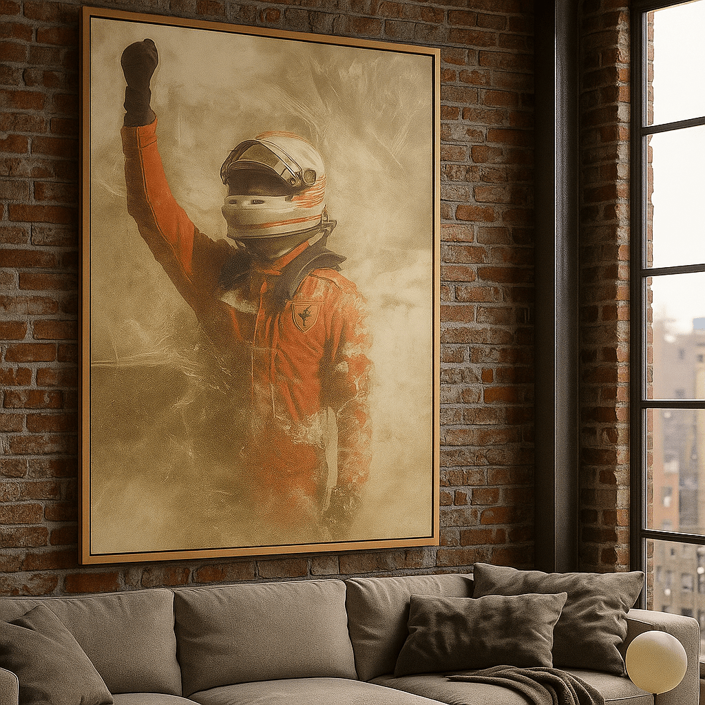 Canvas Print : "Final Lap Fury" - Formula 1 Art Prints Canvas - Chiara Rossetti