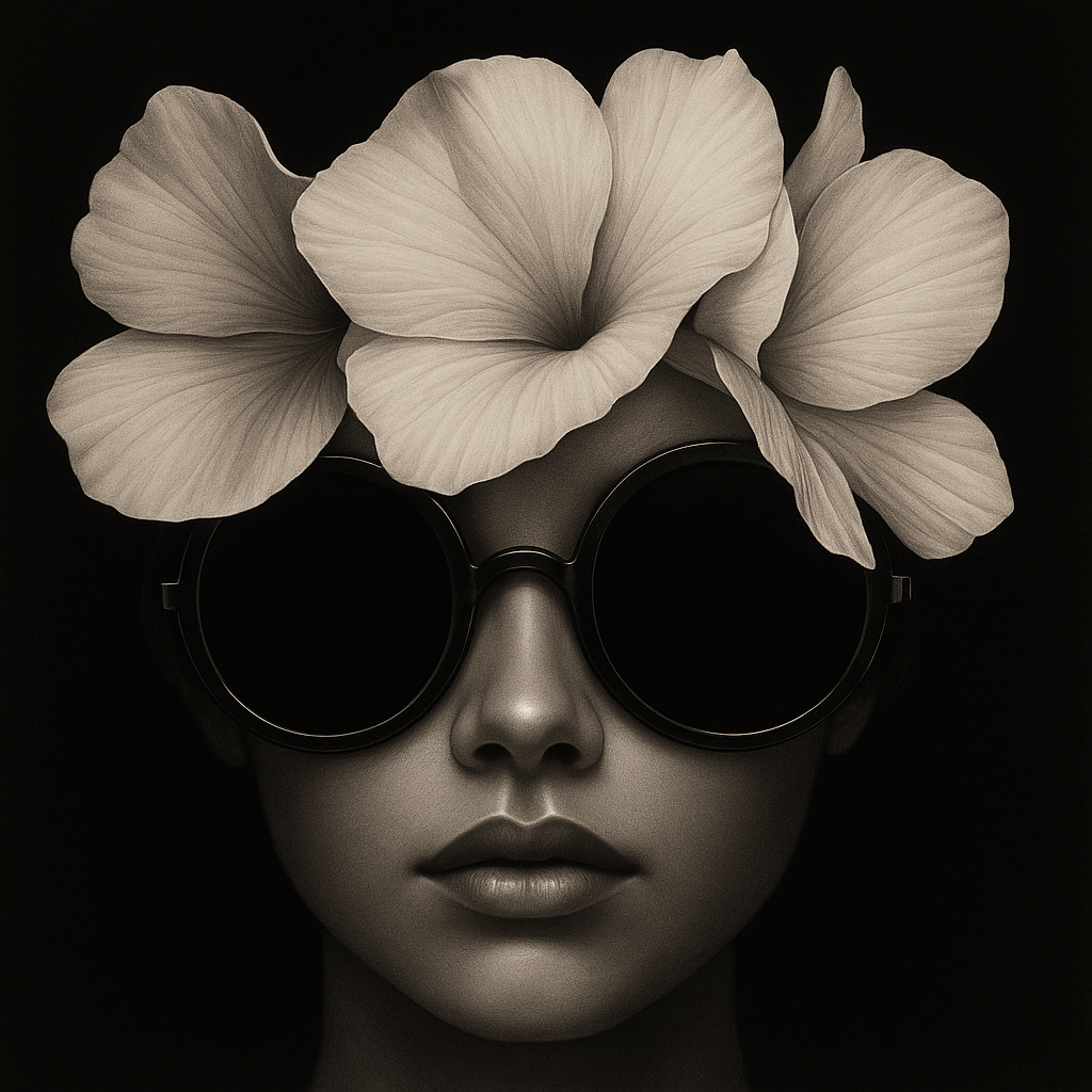 Canvas Print: Floral Elegance Triptych - Framed Wall Art Black and White Set of 3 modern abstract canvas wall art by Rossetti Art – luxury interior design artwork for living room, bedroom, office – 3 piece black and white wall art 3 piece wall art for living room black and white 3 piece wall art