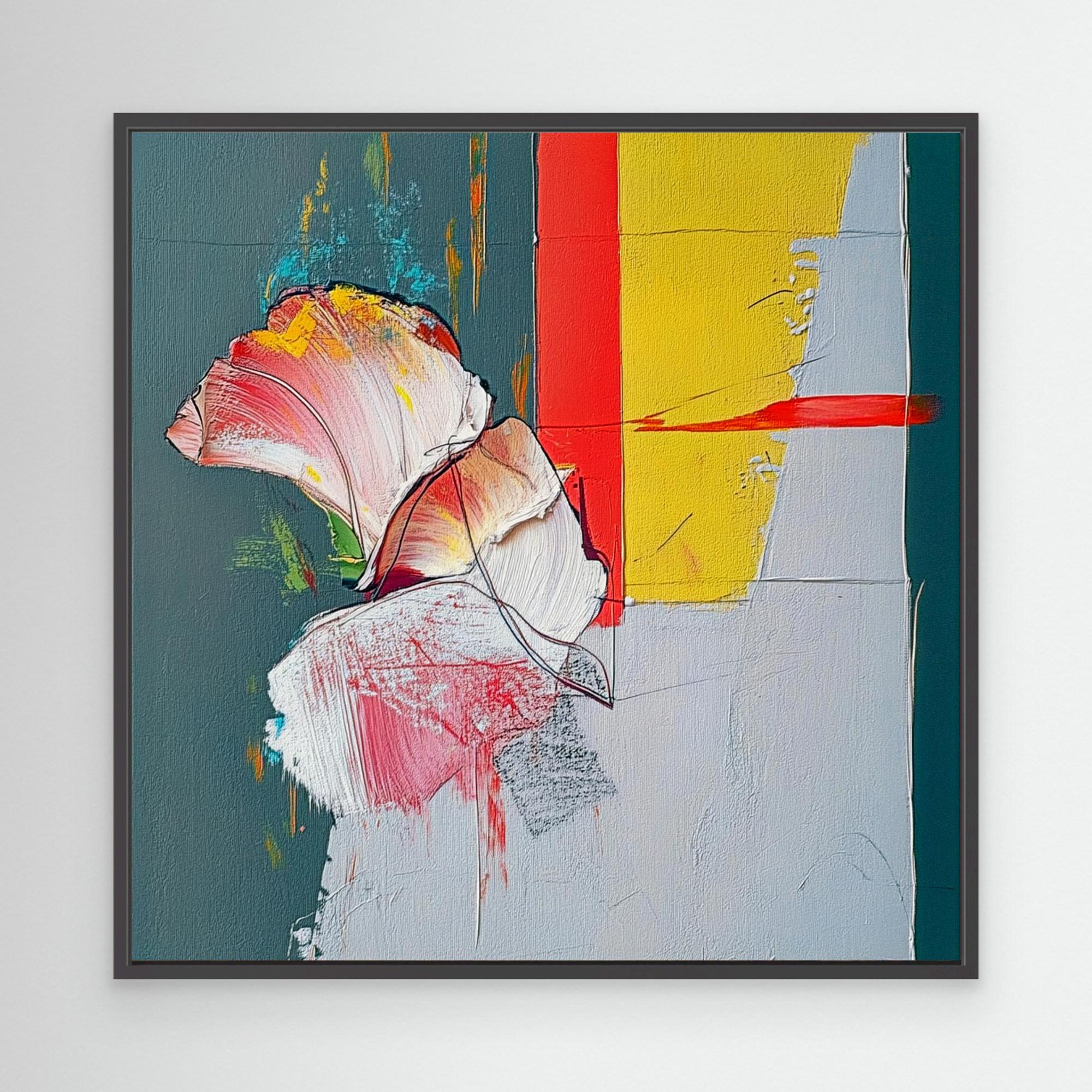 Canvas Print : Floral Harmony - Modern Abstract Botanical Art modern abstract canvas wall art by Rossetti Art – luxury interior design artwork for living room, bedroom, office – Abstract Botanical Art Contemporary Canvas Art Elegant Home Decor